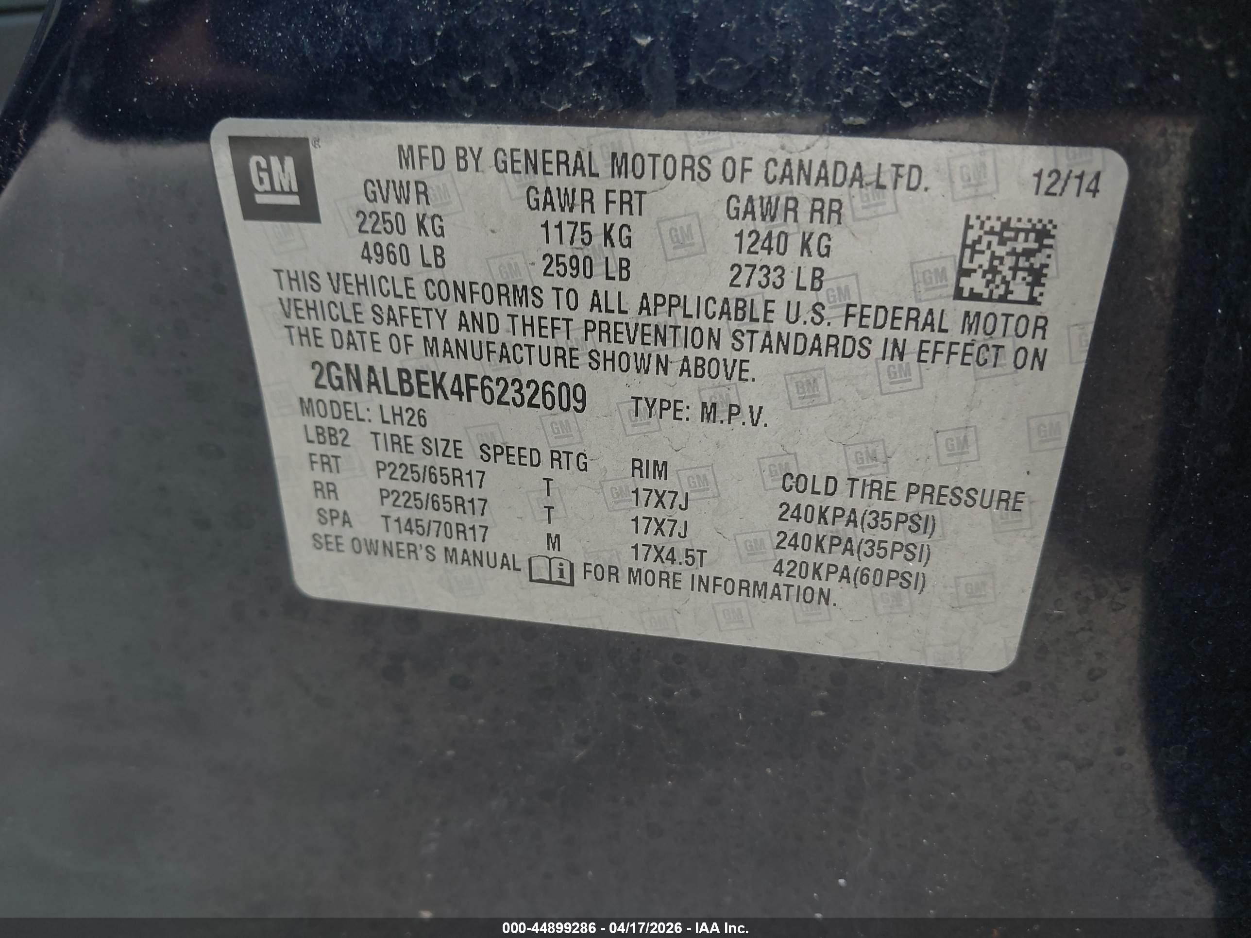 CHEVROLET EQUINOX image 9