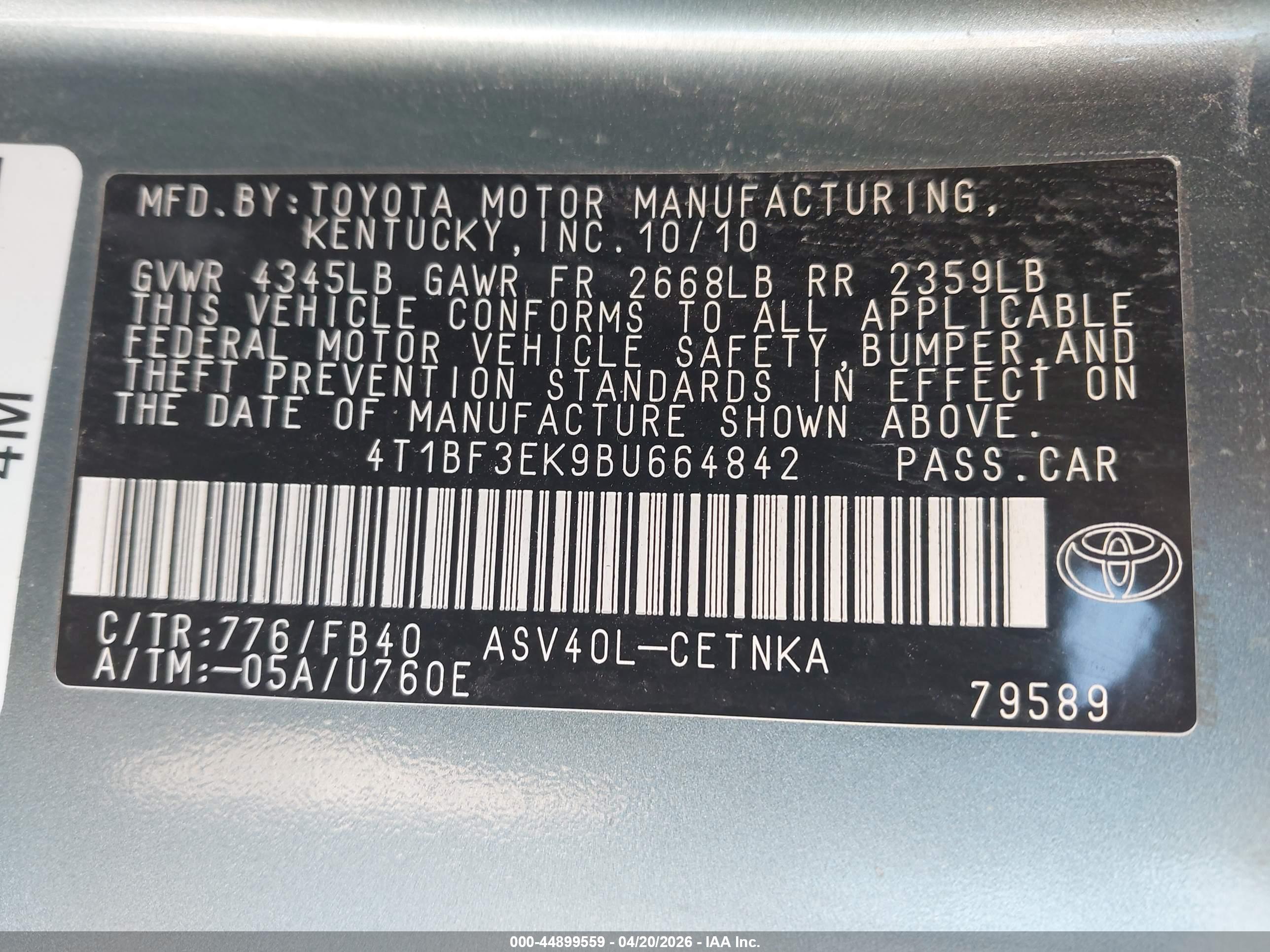 TOYOTA CAMRY image 9