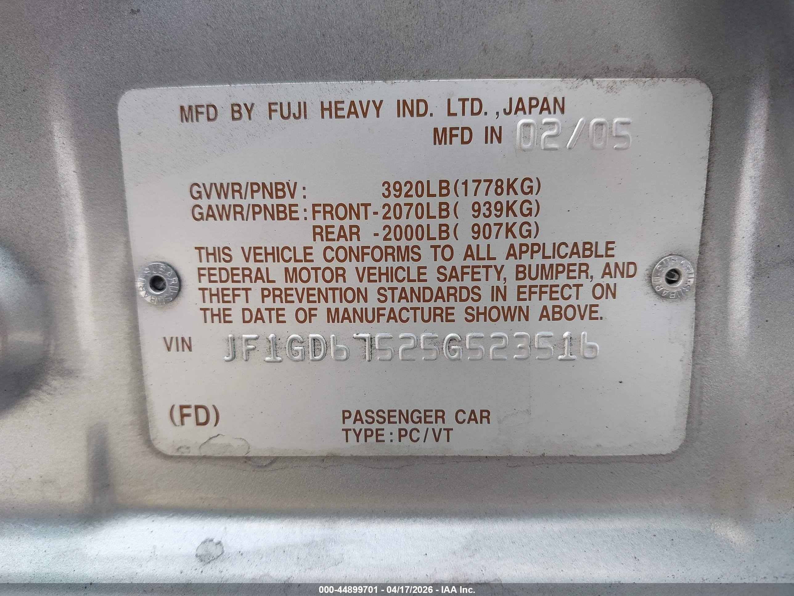 SUBARU IMPREZA image 9