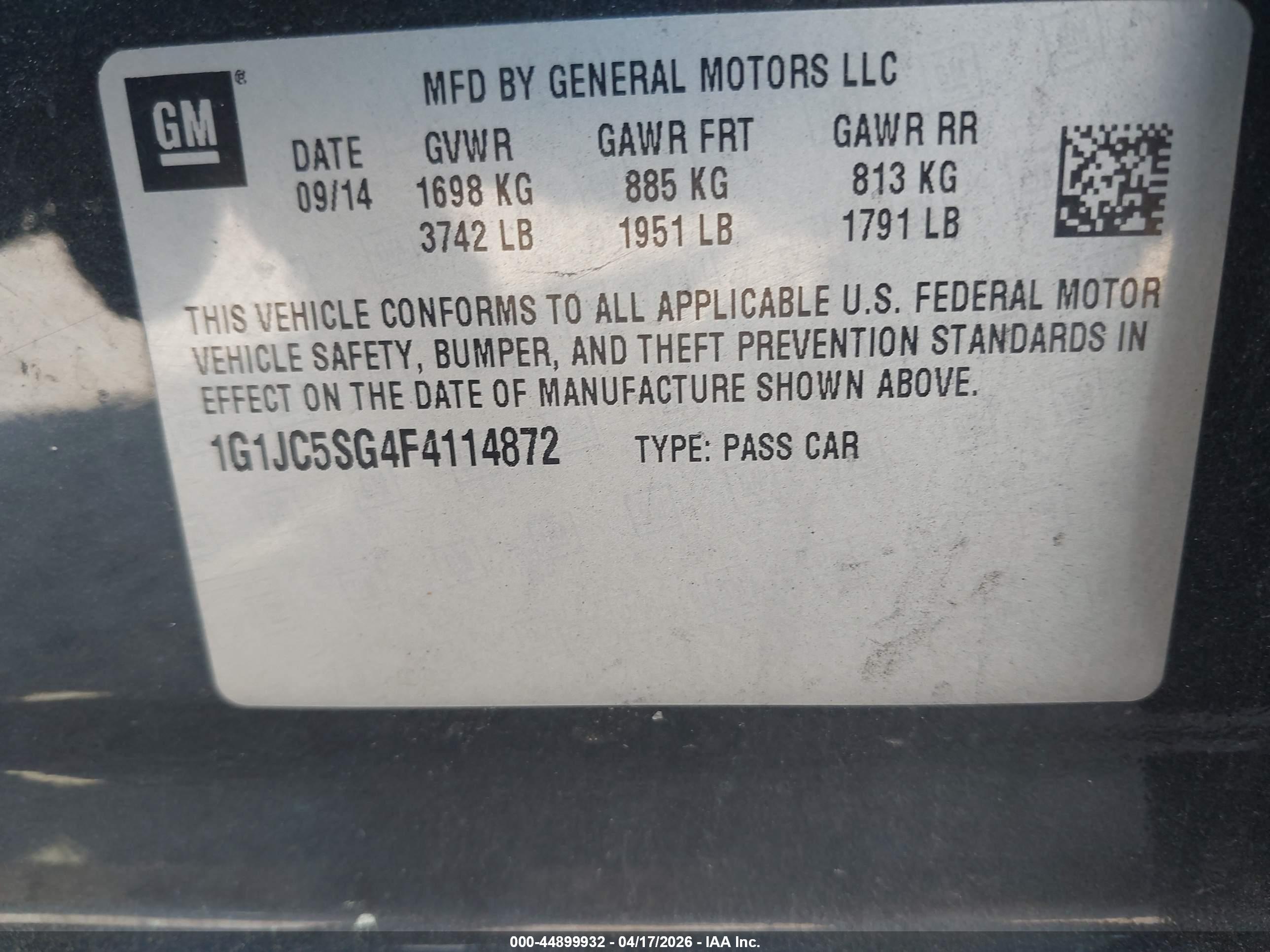 CHEVROLET SONIC image 9