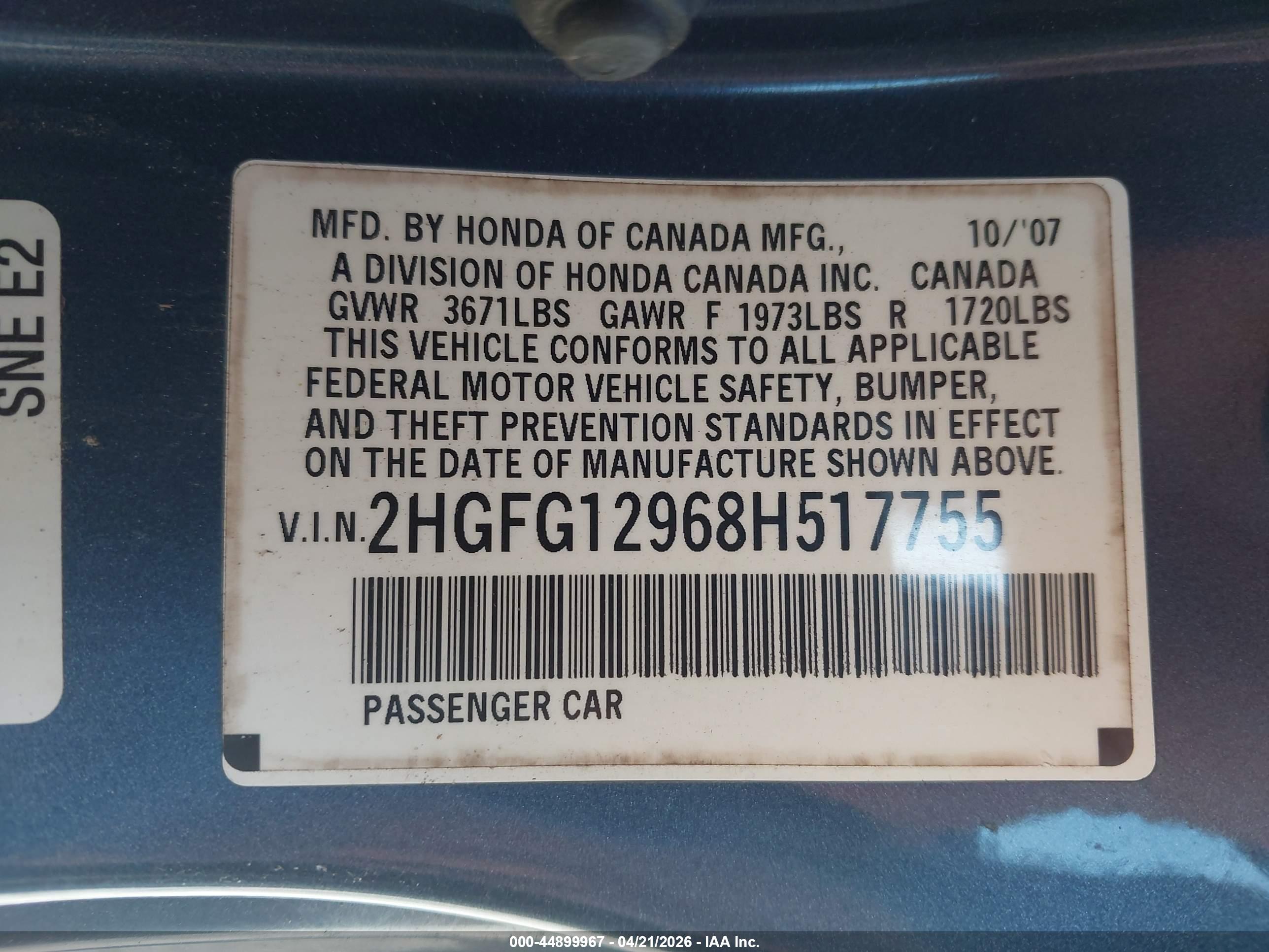 HONDA CIVIC image 9