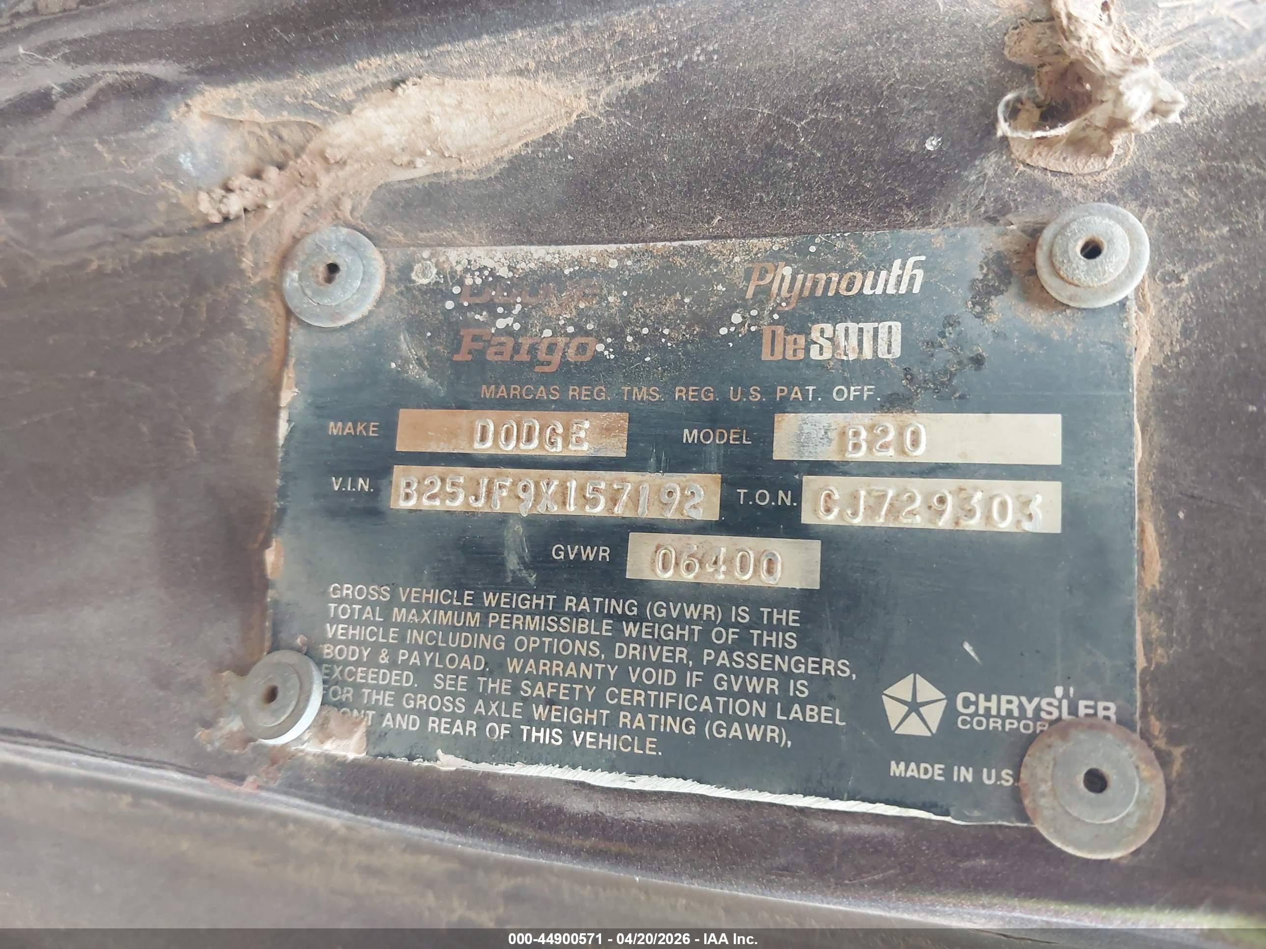 DODGE TRADESMAN image 9