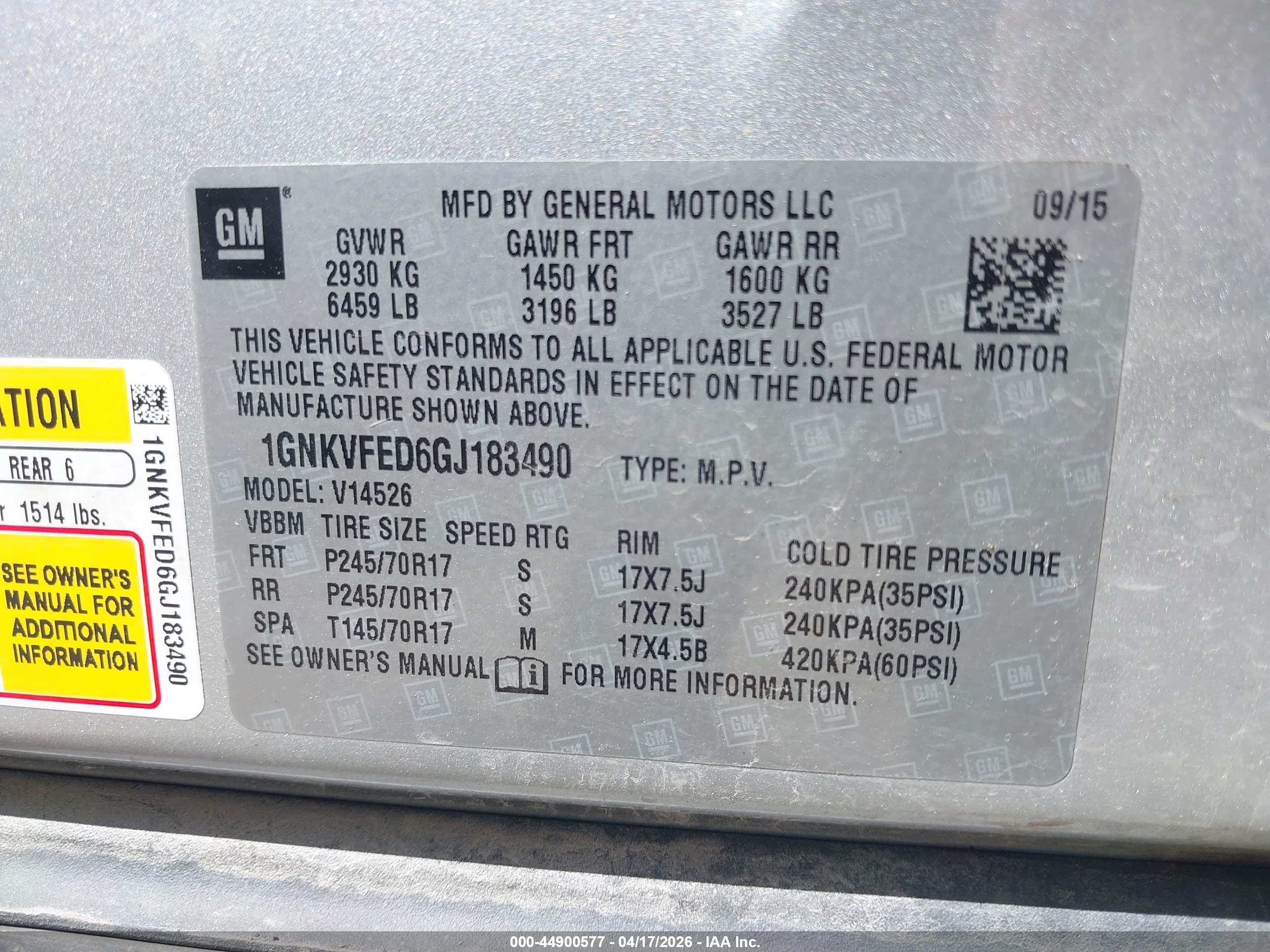 CHEVROLET TRAVERSE image 9