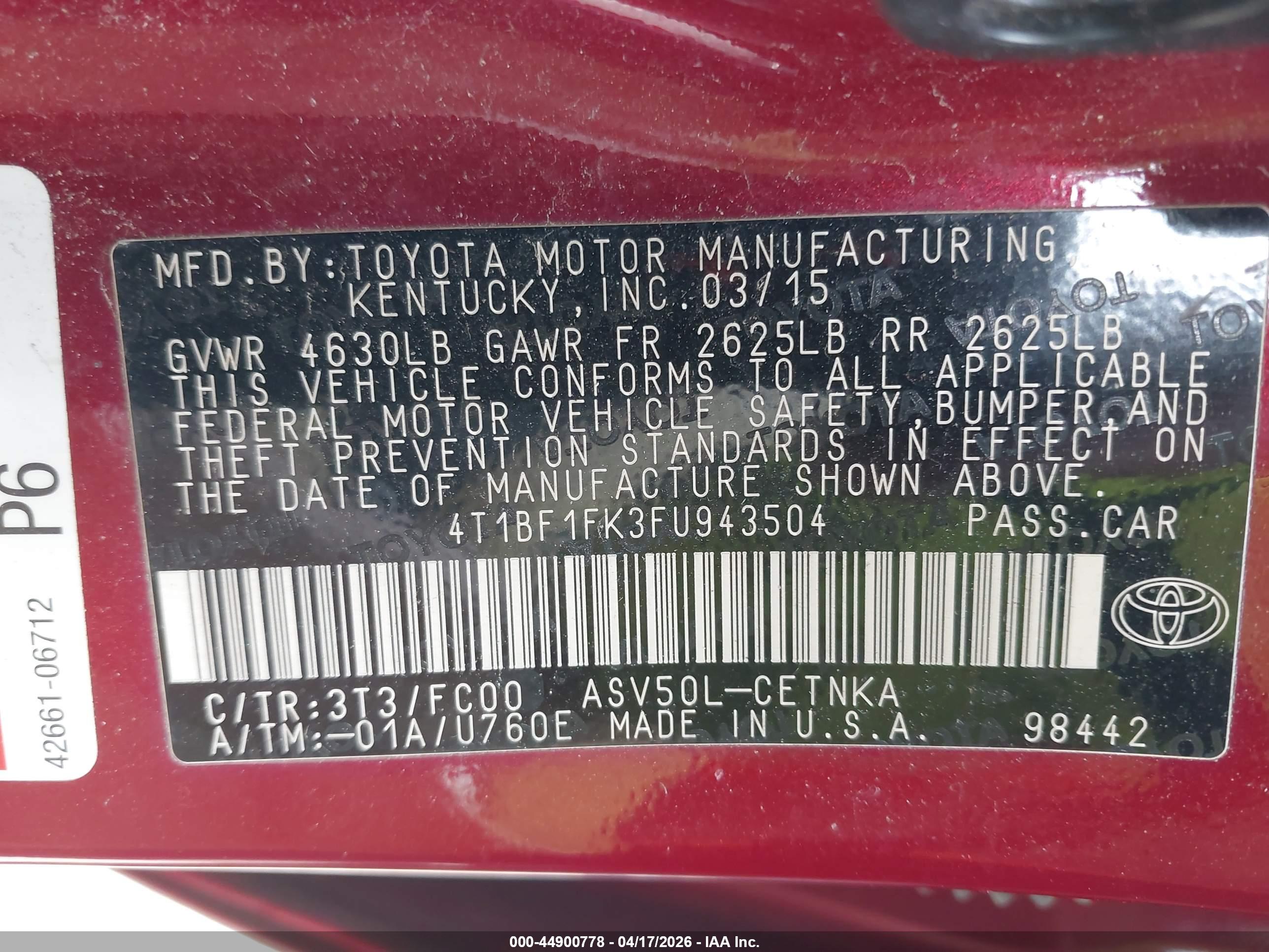 TOYOTA CAMRY image 9
