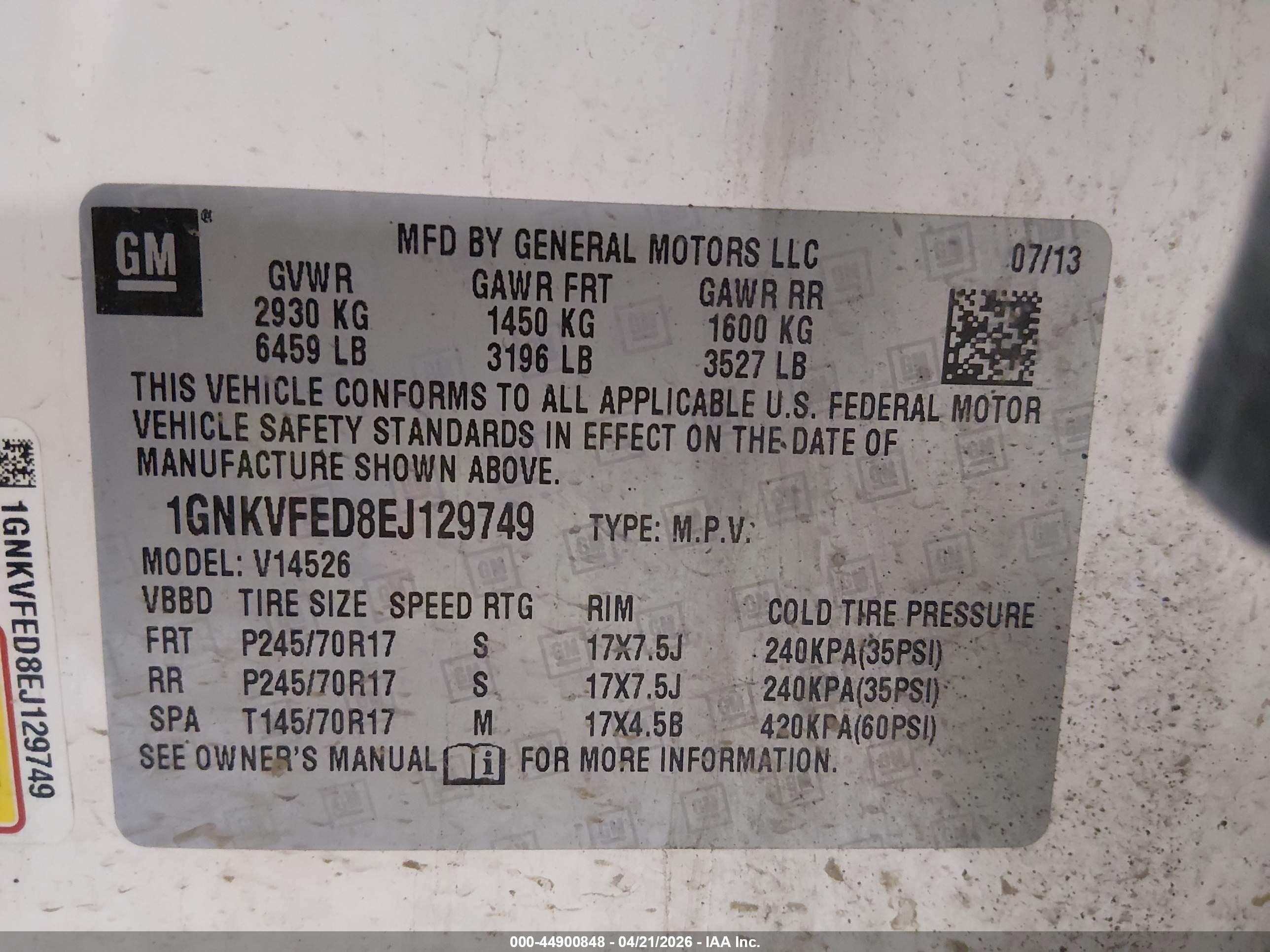 CHEVROLET TRAVERSE image 9