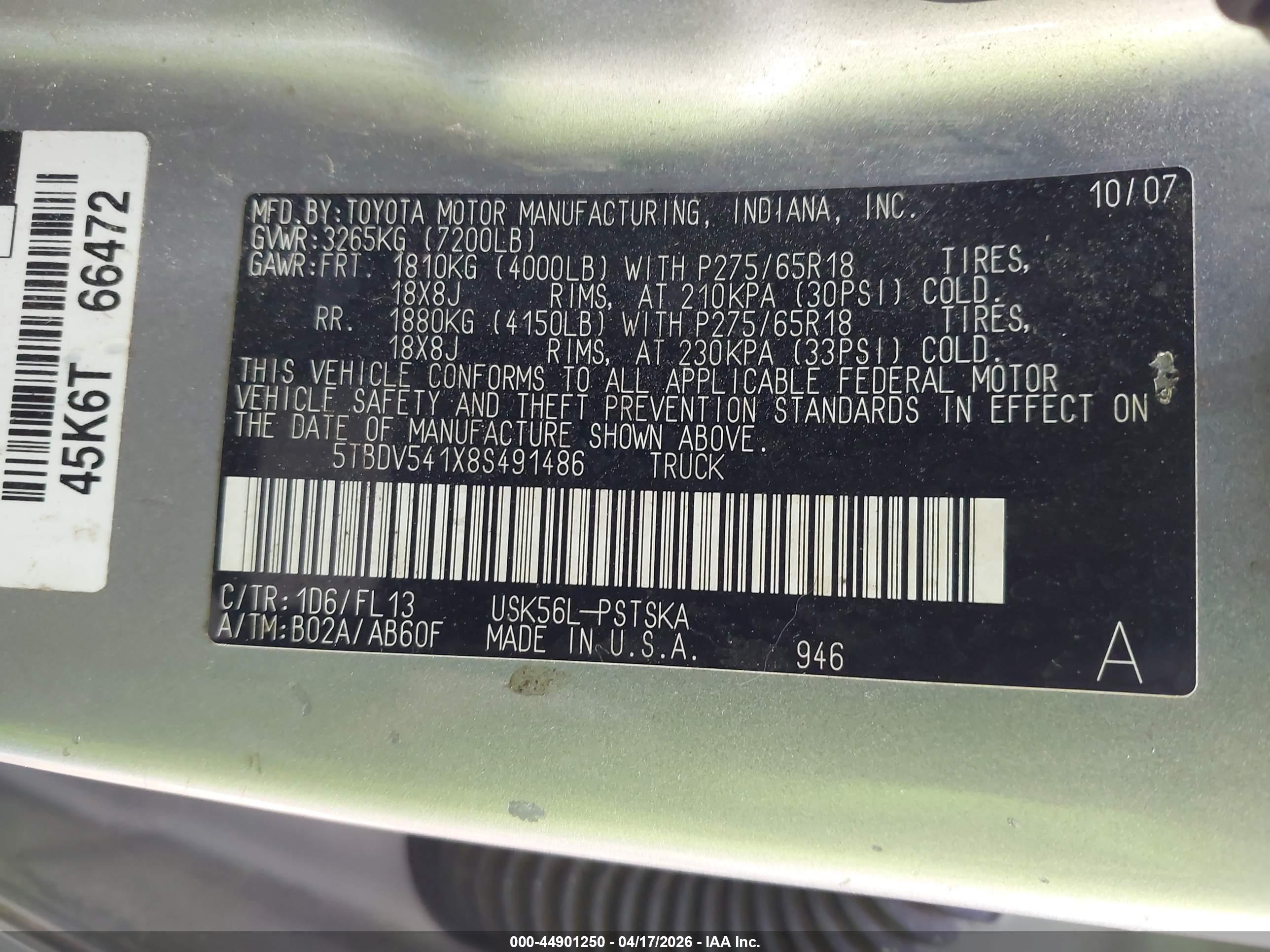 TOYOTA TUNDRA image 9