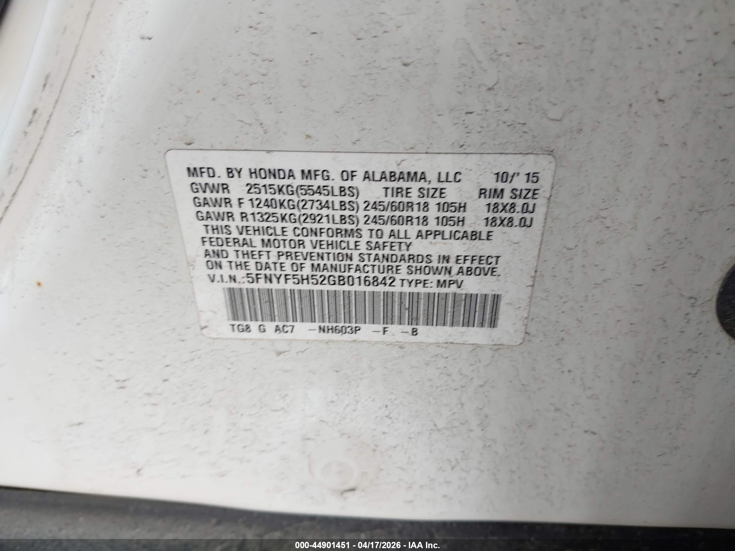 HONDA PILOT image 9