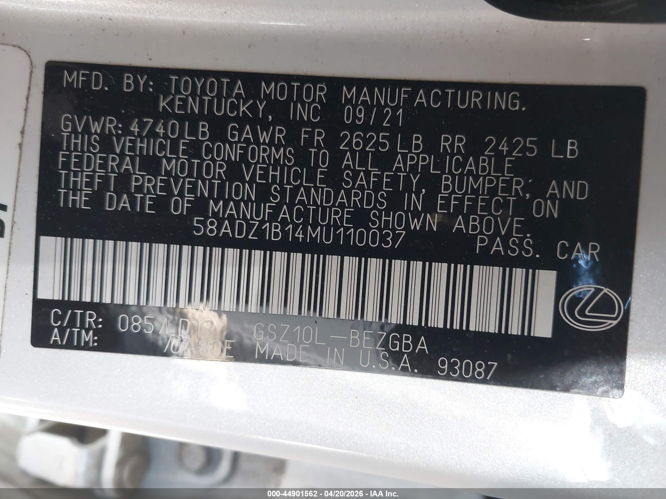 LEXUS ES image 9