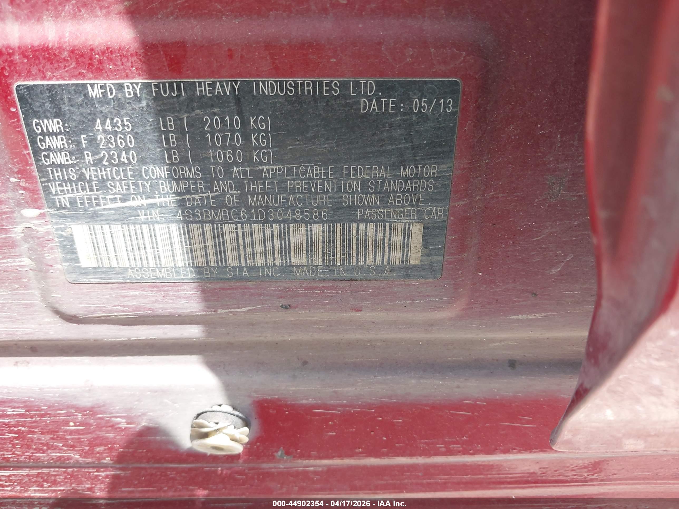 SUBARU LEGACY image 9