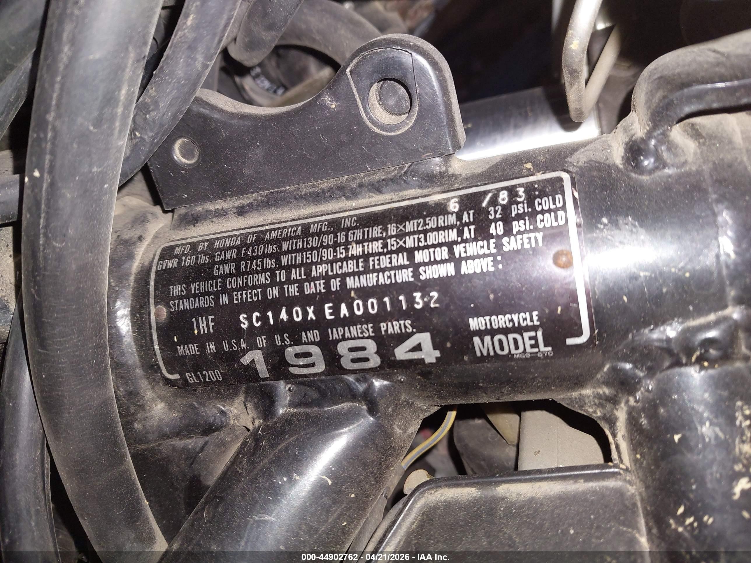HONDA GL1200 image 10