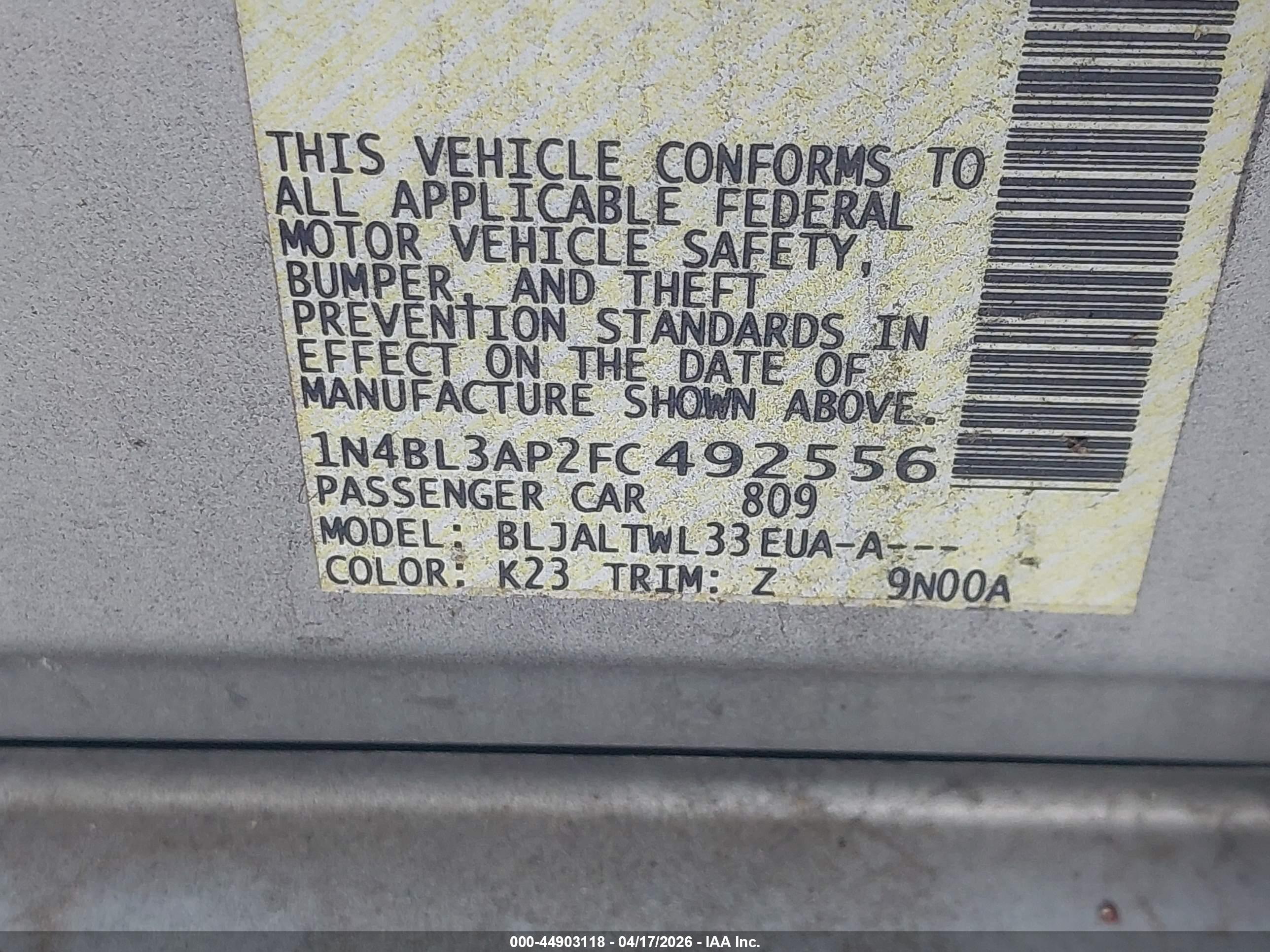 NISSAN ALTIMA image 9