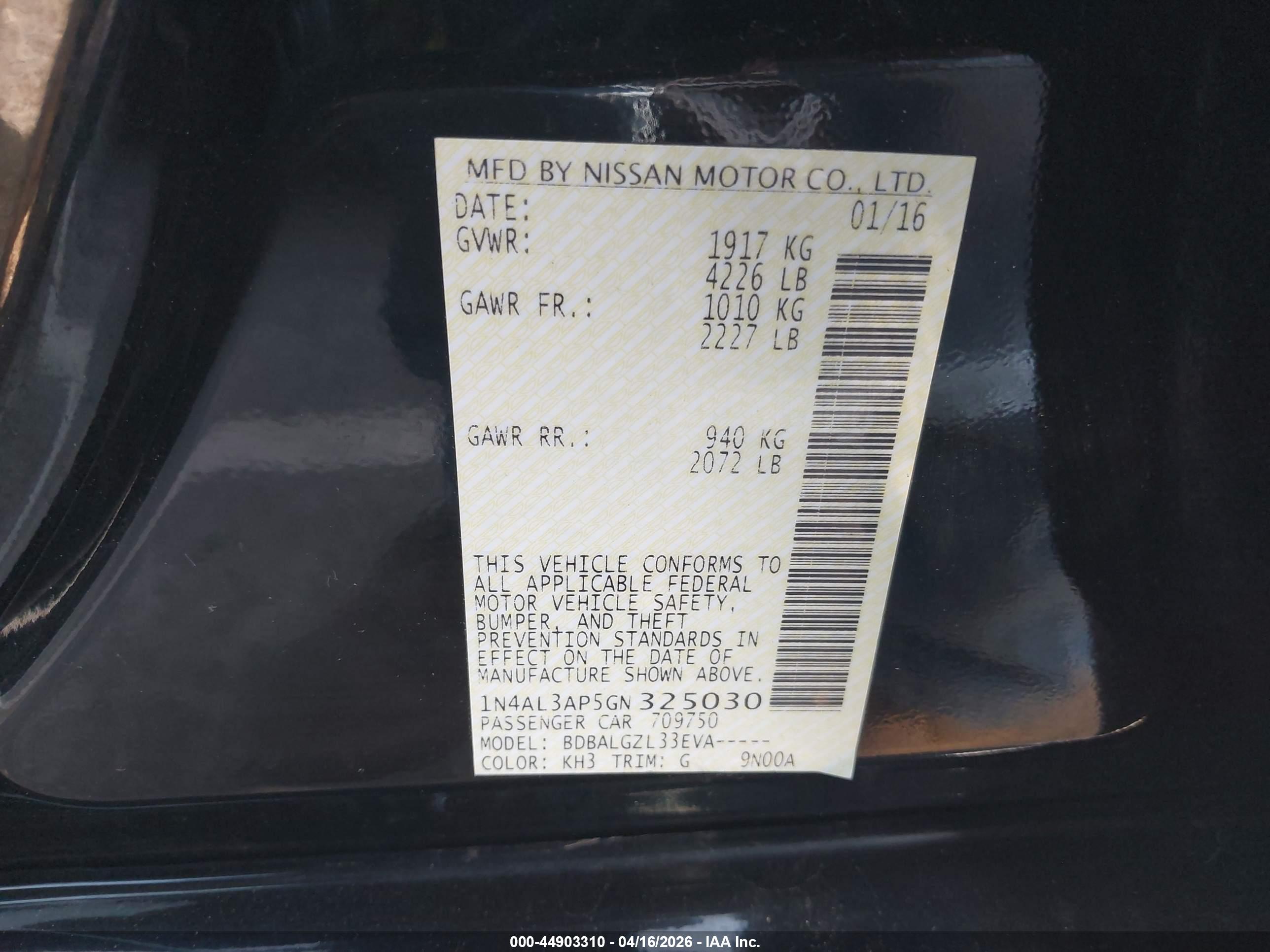 NISSAN ALTIMA image 9
