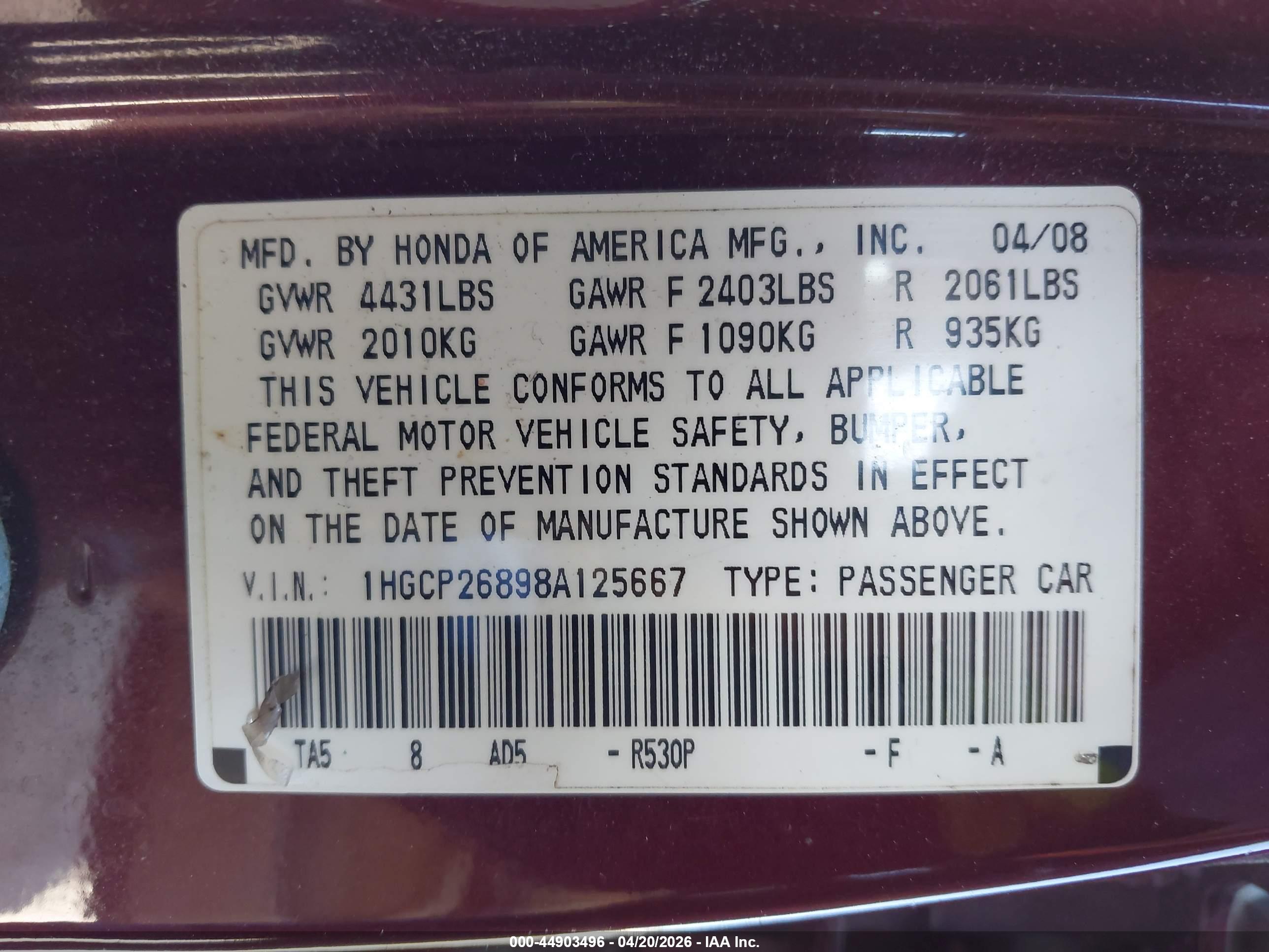 HONDA ACCORD image 9