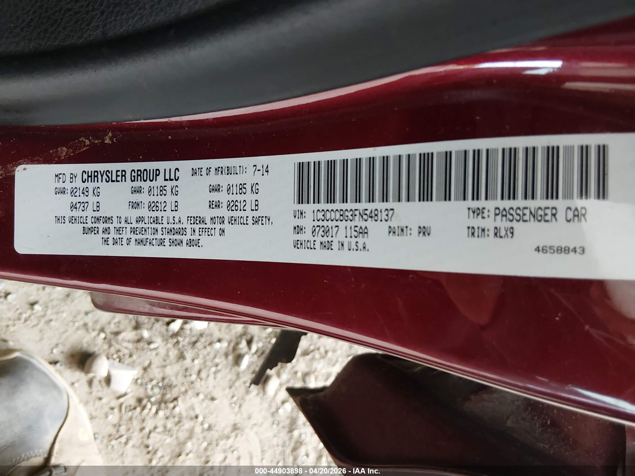 CHRYSLER 200 image 9