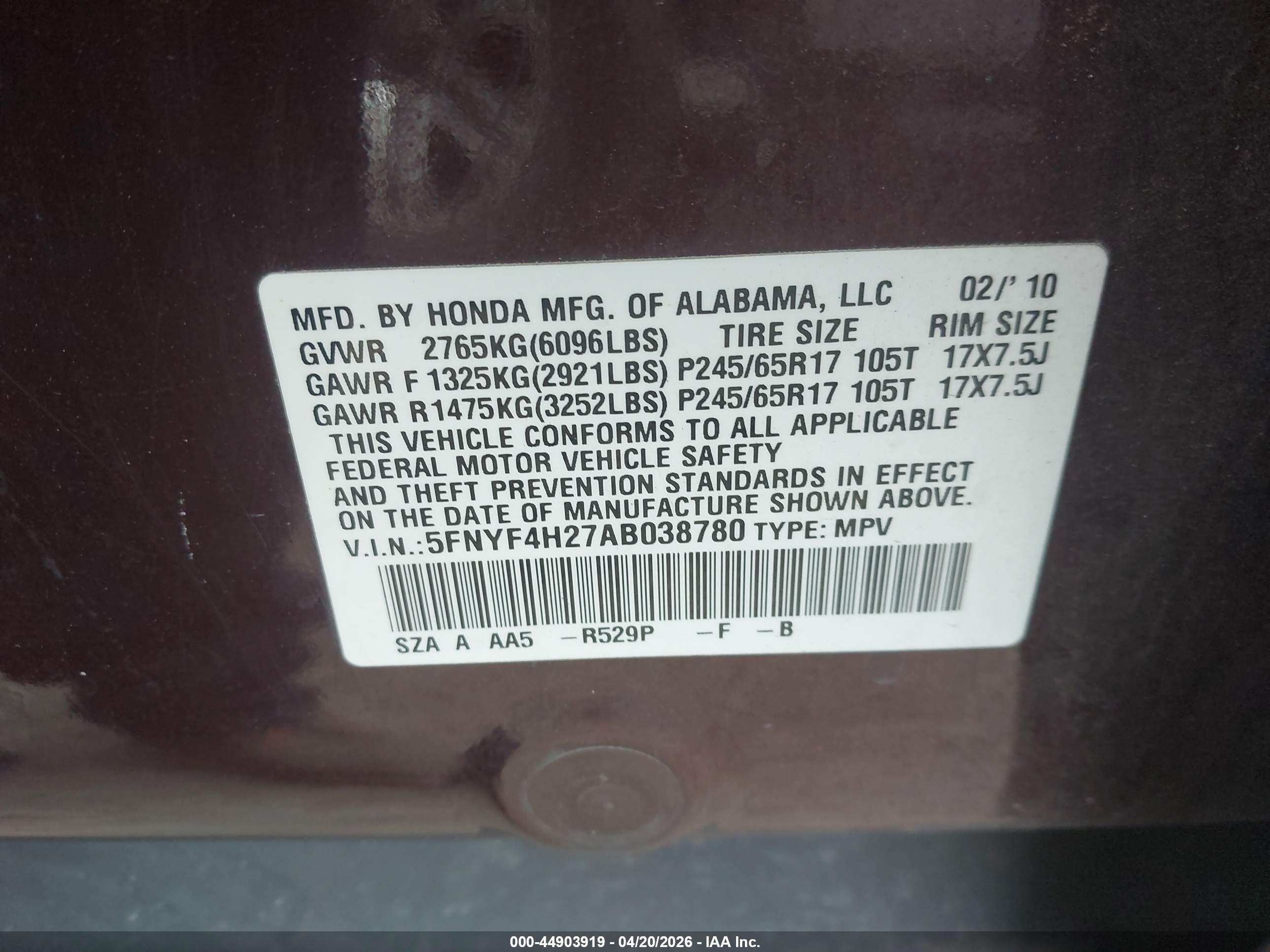 HONDA PILOT image 9