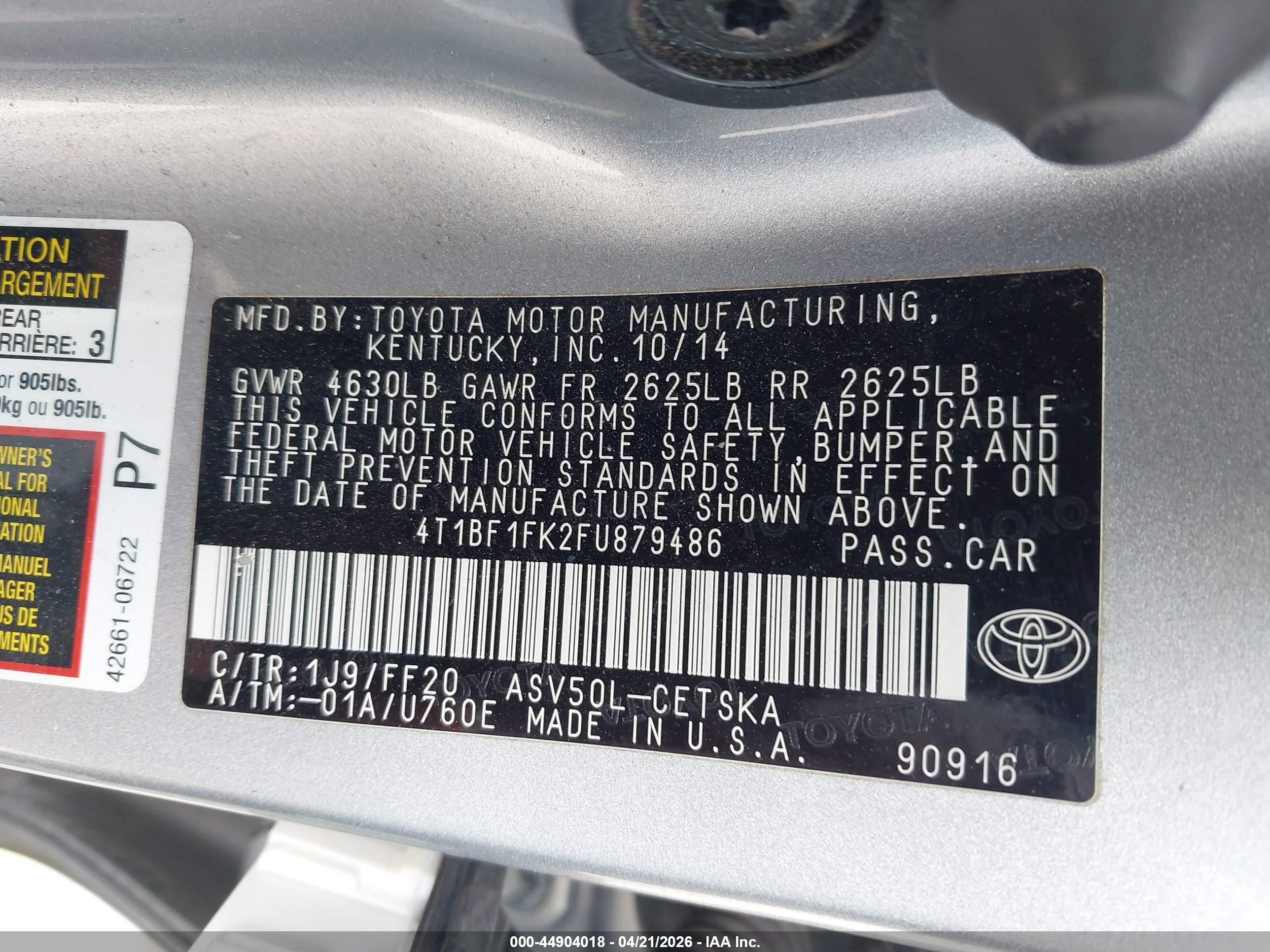 TOYOTA CAMRY image 9