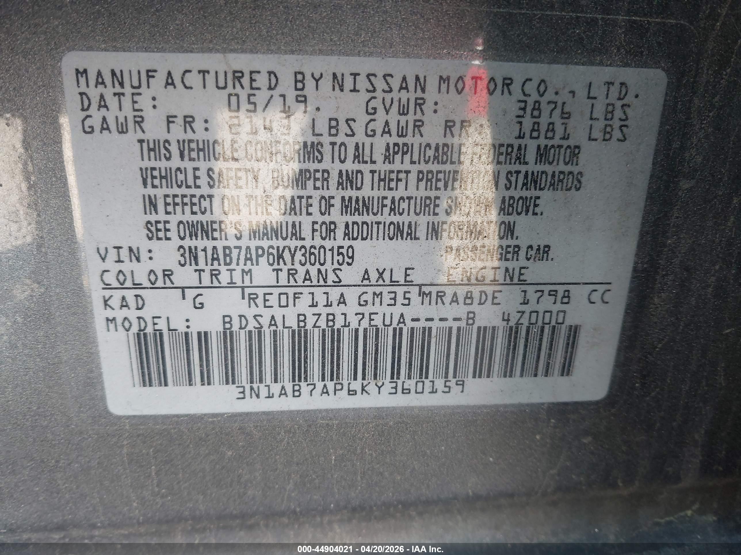 NISSAN SENTRA image 9