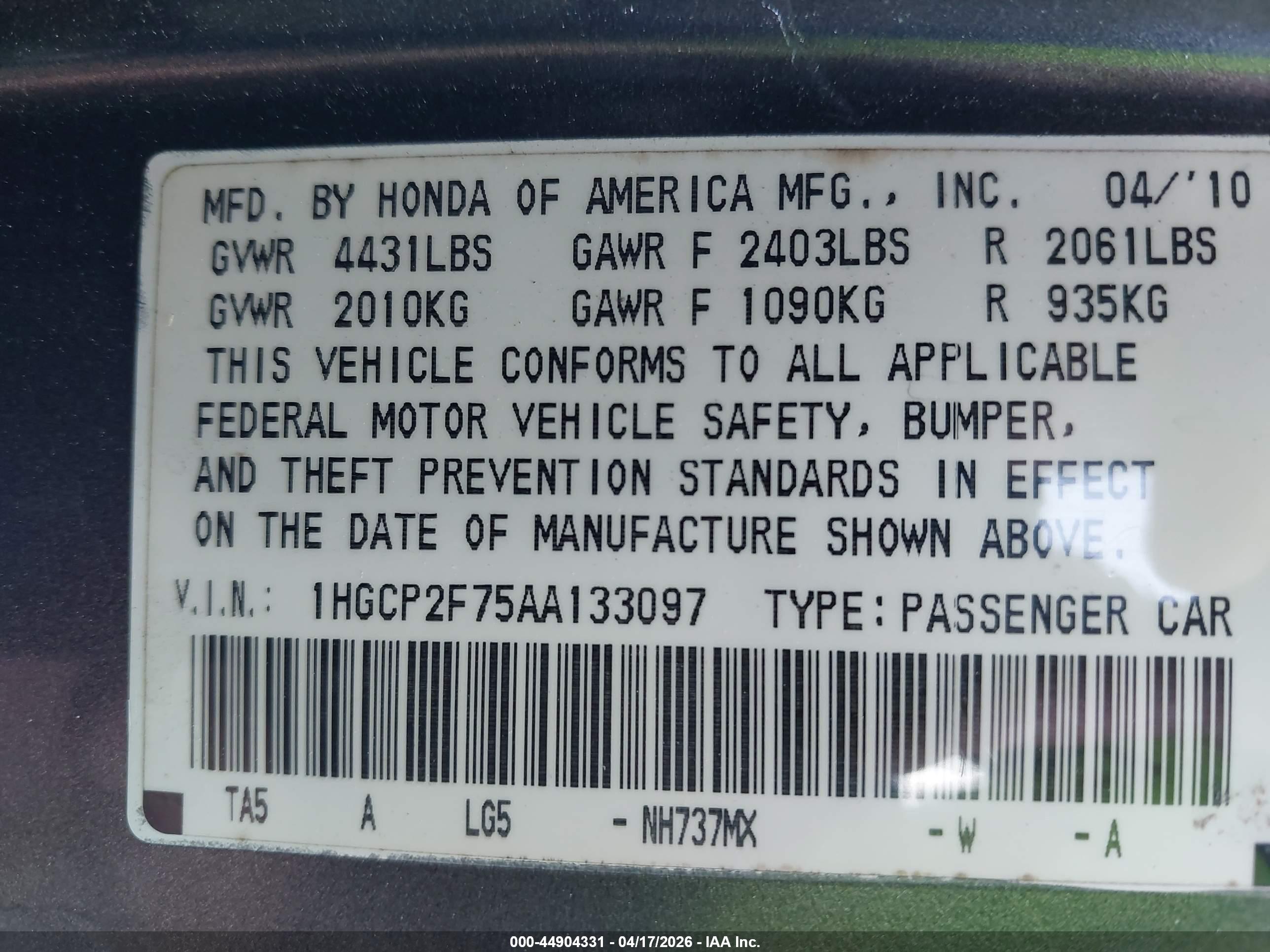 HONDA ACCORD image 9
