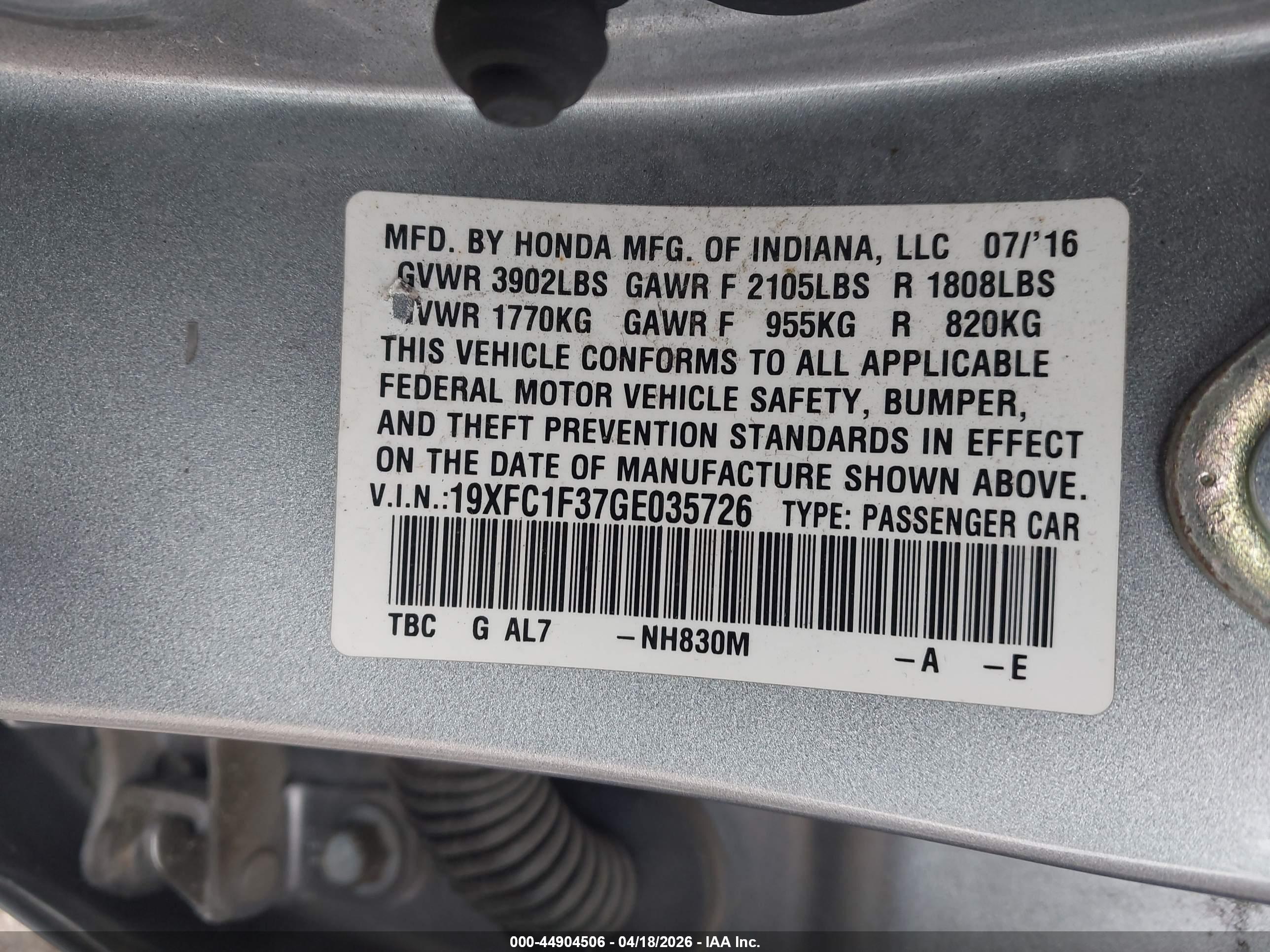 HONDA CIVIC image 9