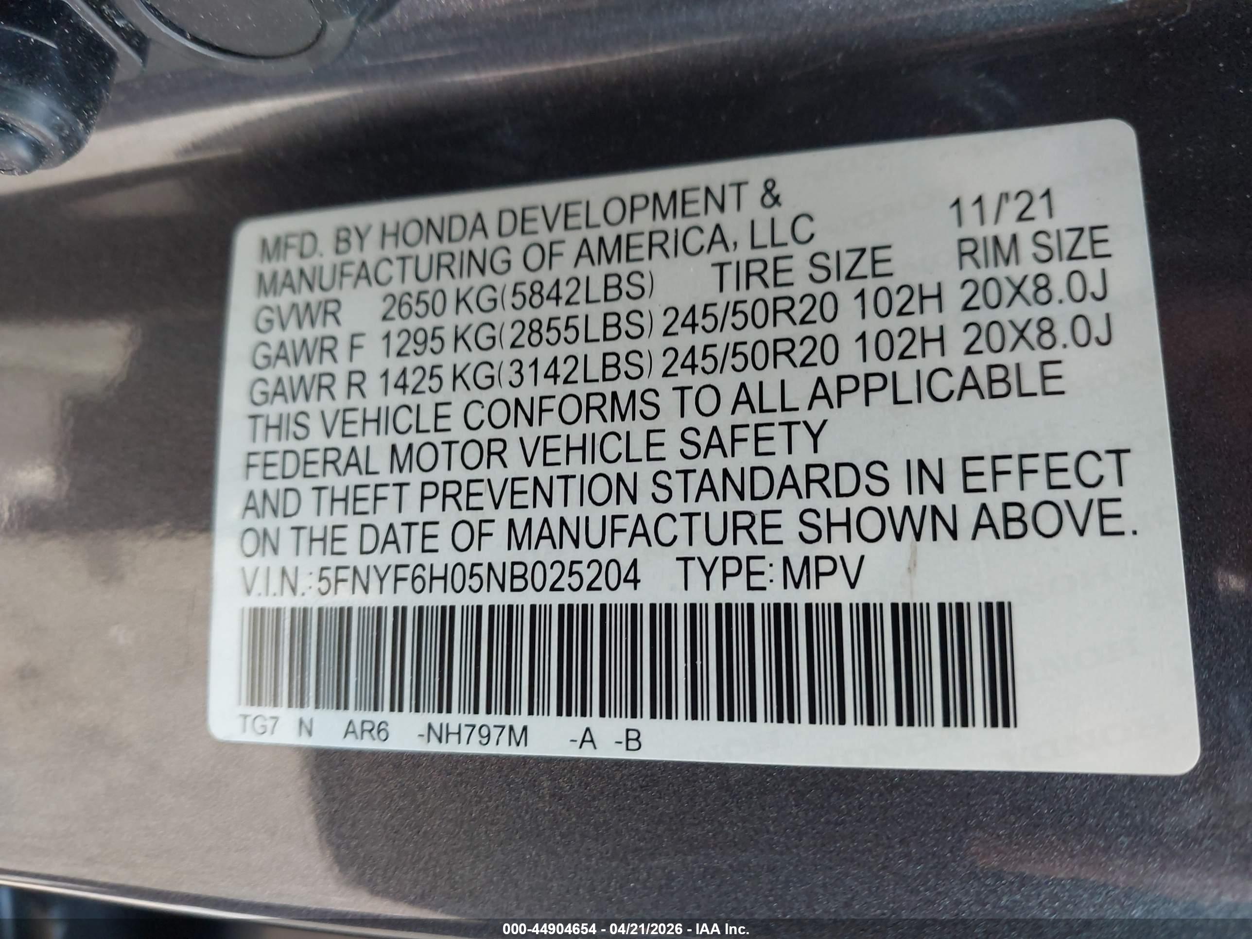 HONDA PILOT image 9