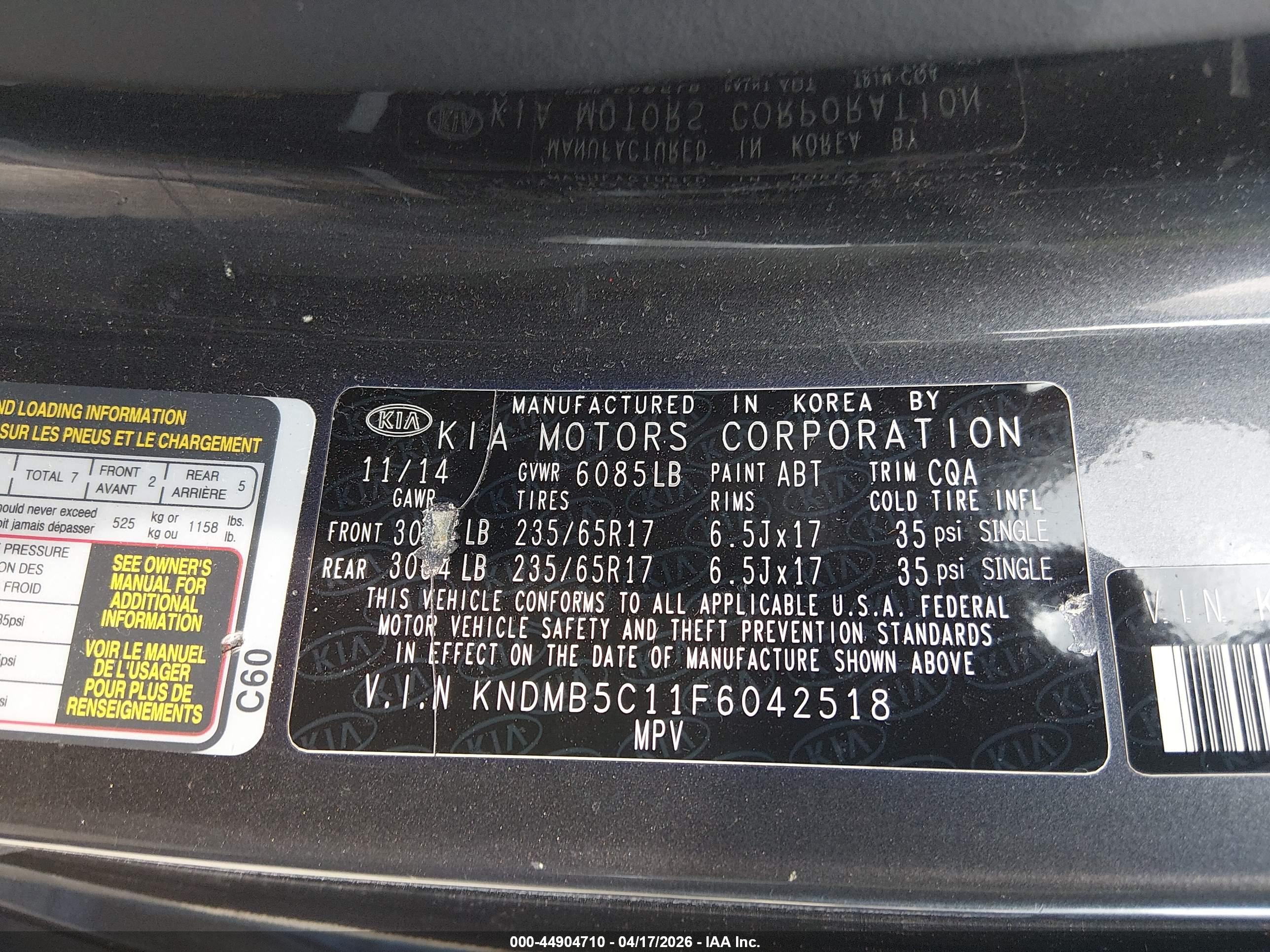 KIA SEDONA image 9