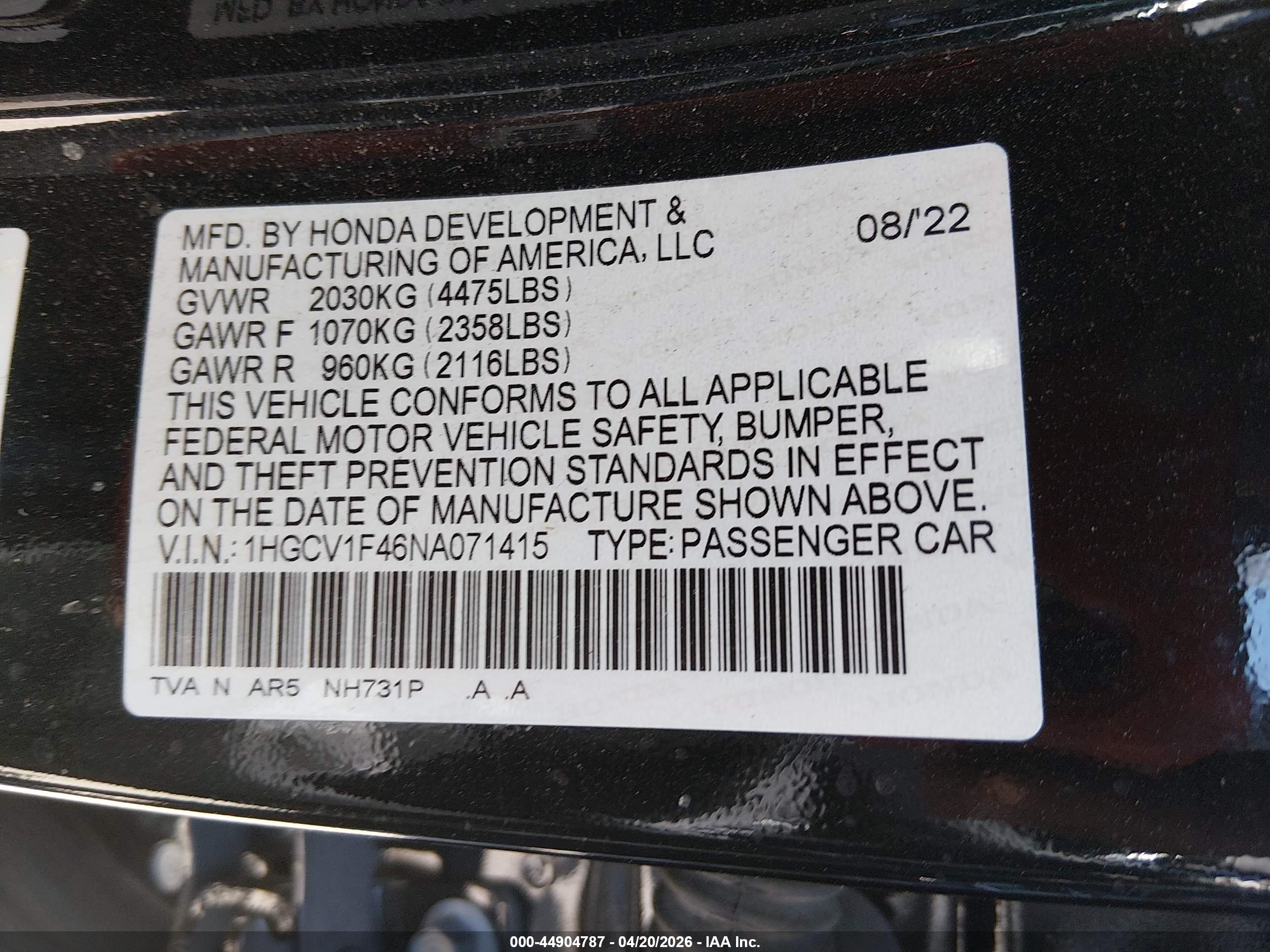 HONDA ACCORD image 9