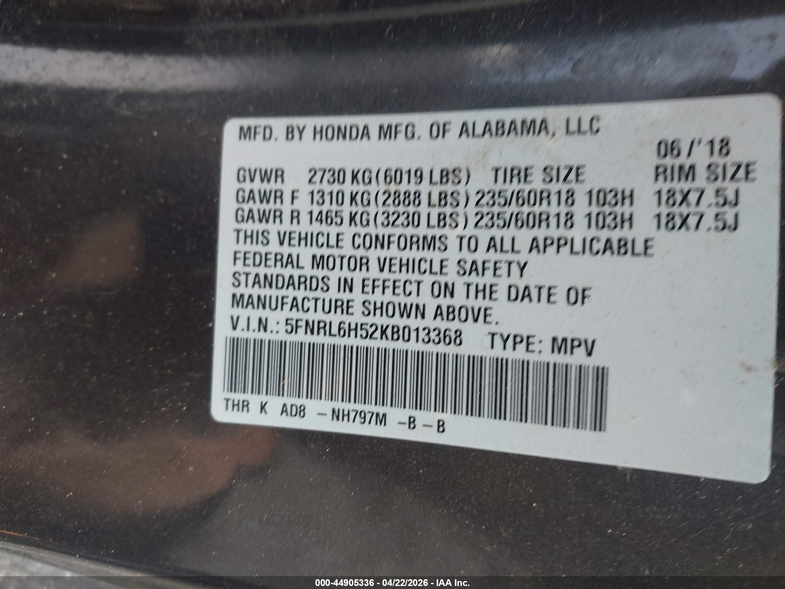 HONDA ODYSSEY image 9