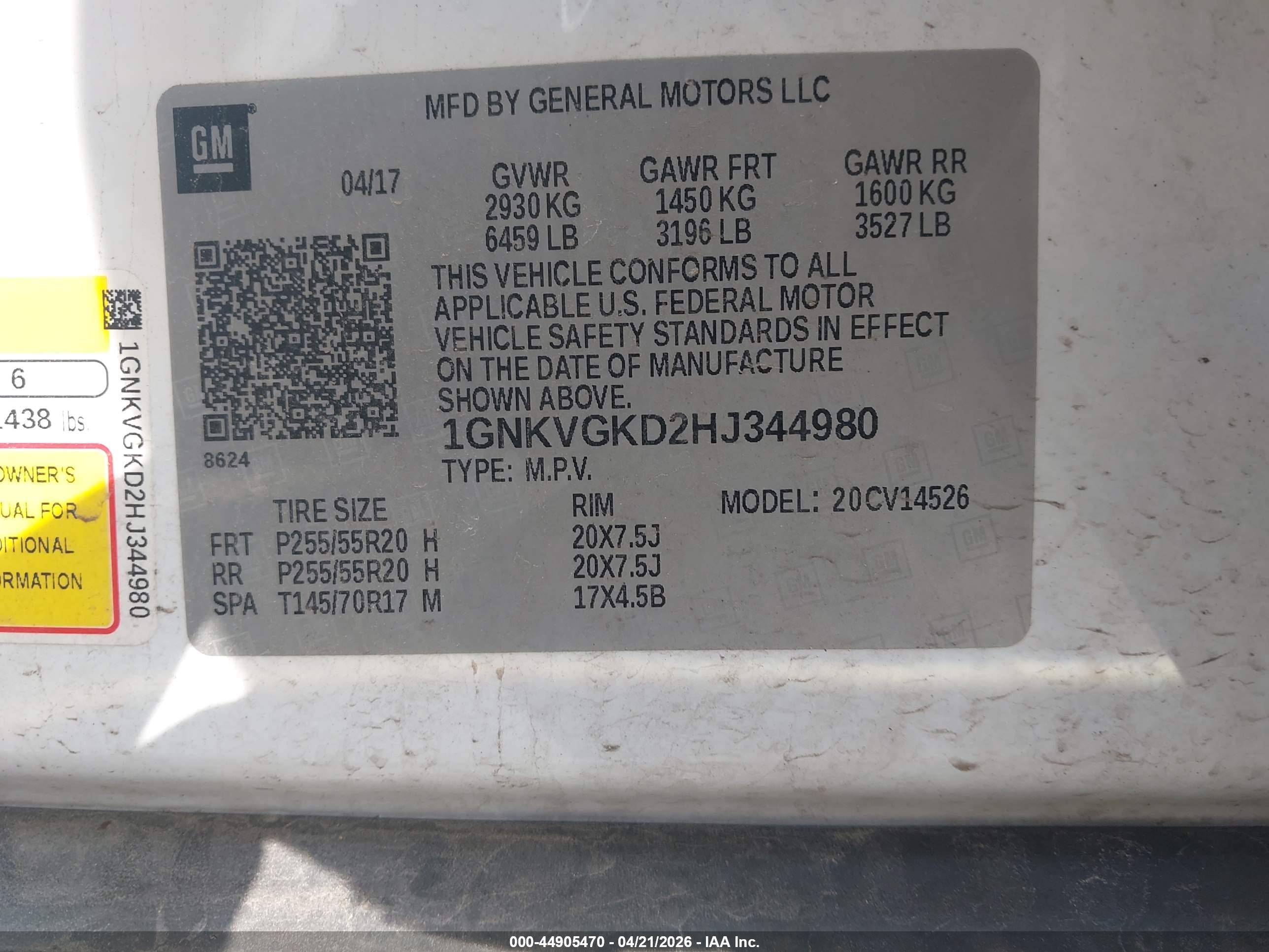 CHEVROLET TRAVERSE image 9