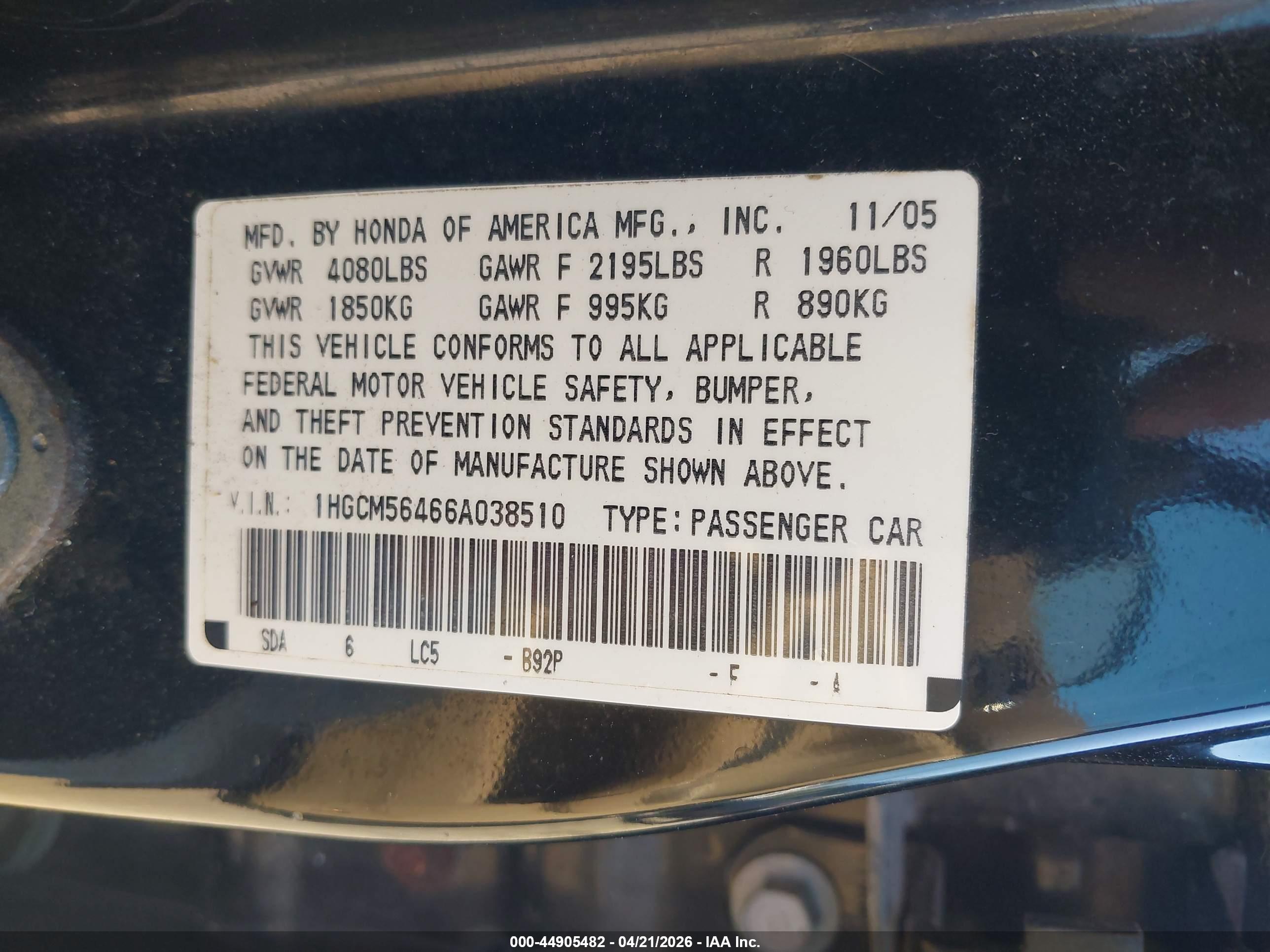 HONDA ACCORD image 9