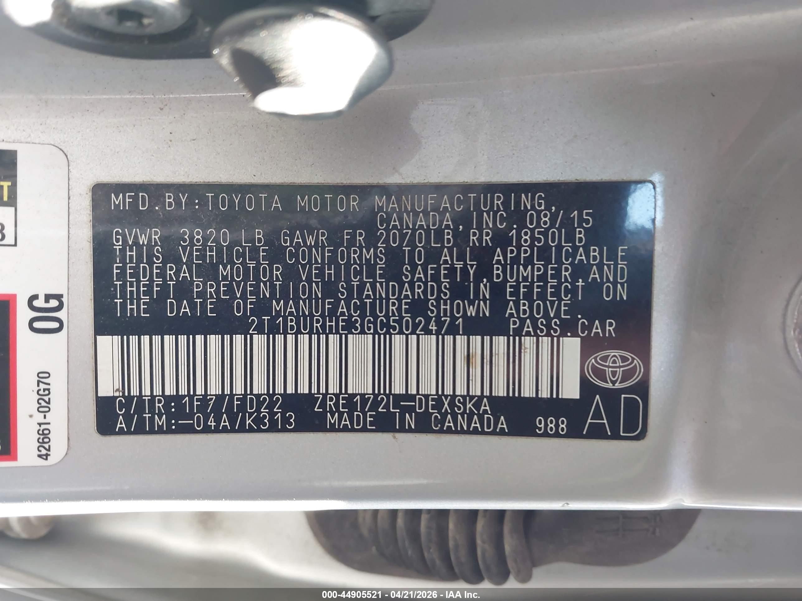 TOYOTA COROLLA image 9