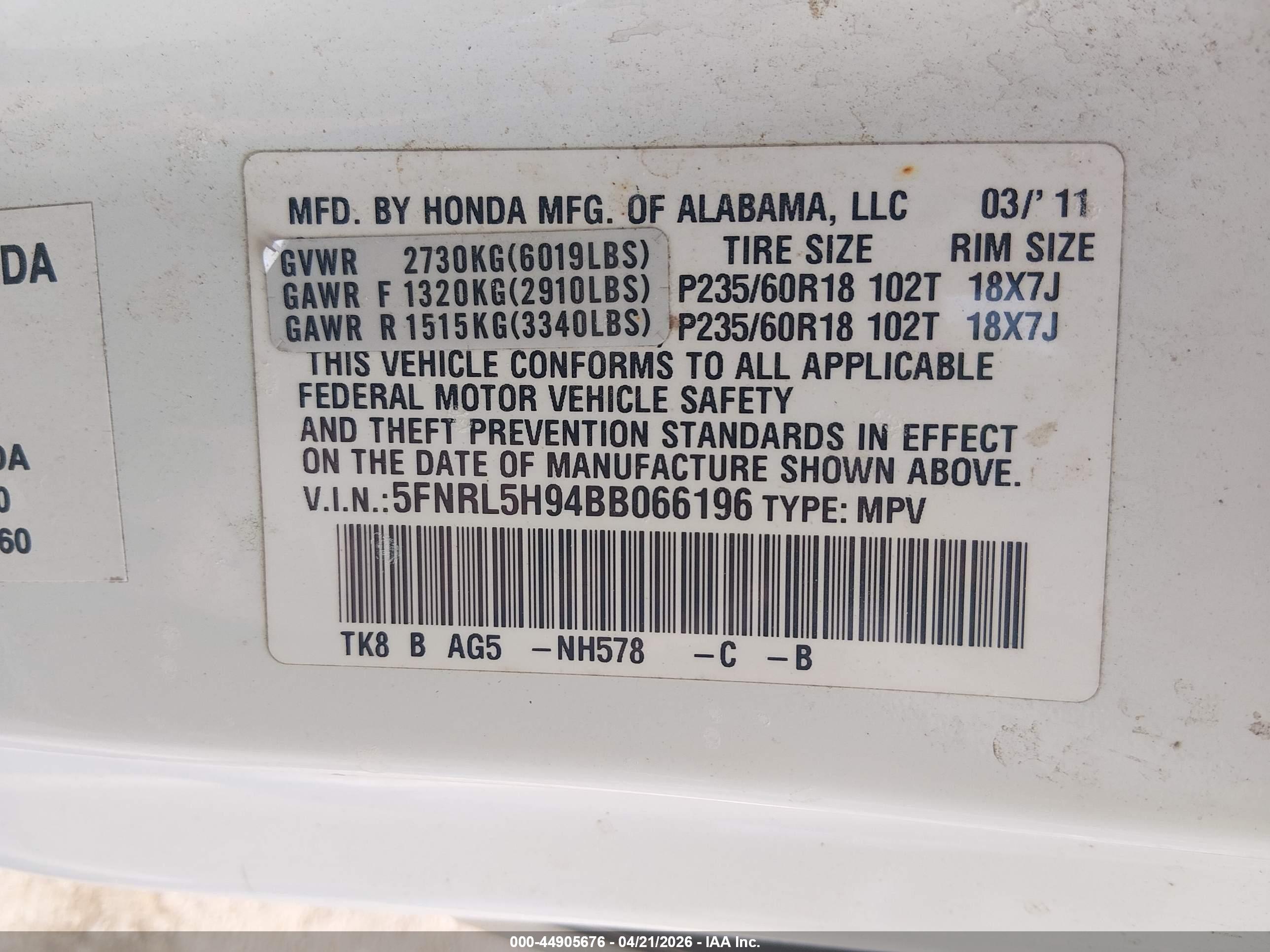 HONDA ODYSSEY image 9