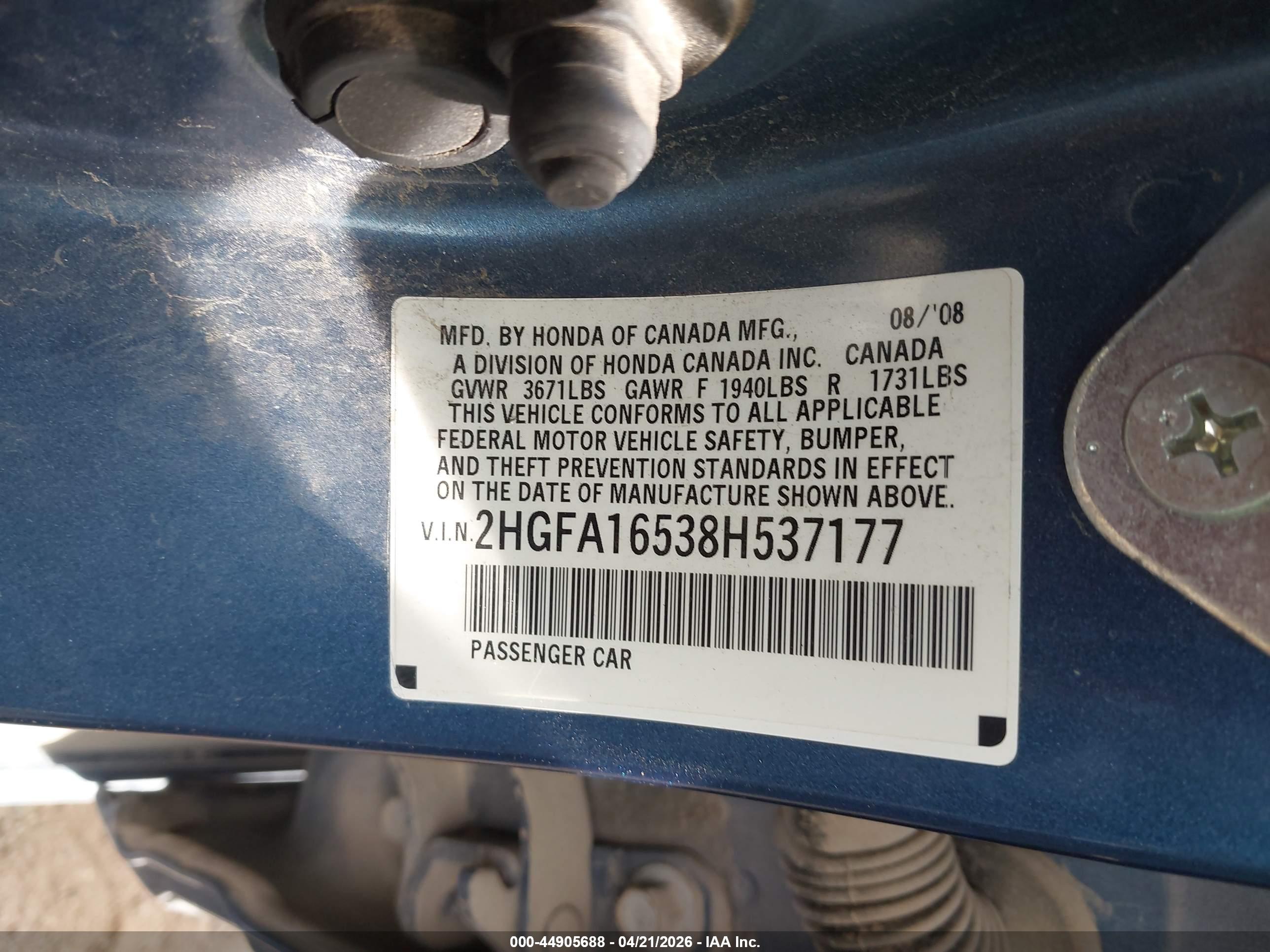 HONDA CIVIC image 9