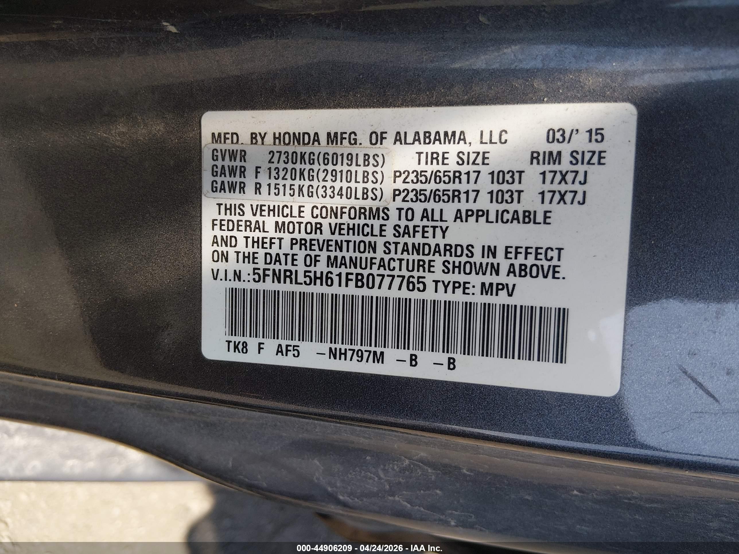 HONDA ODYSSEY image 9