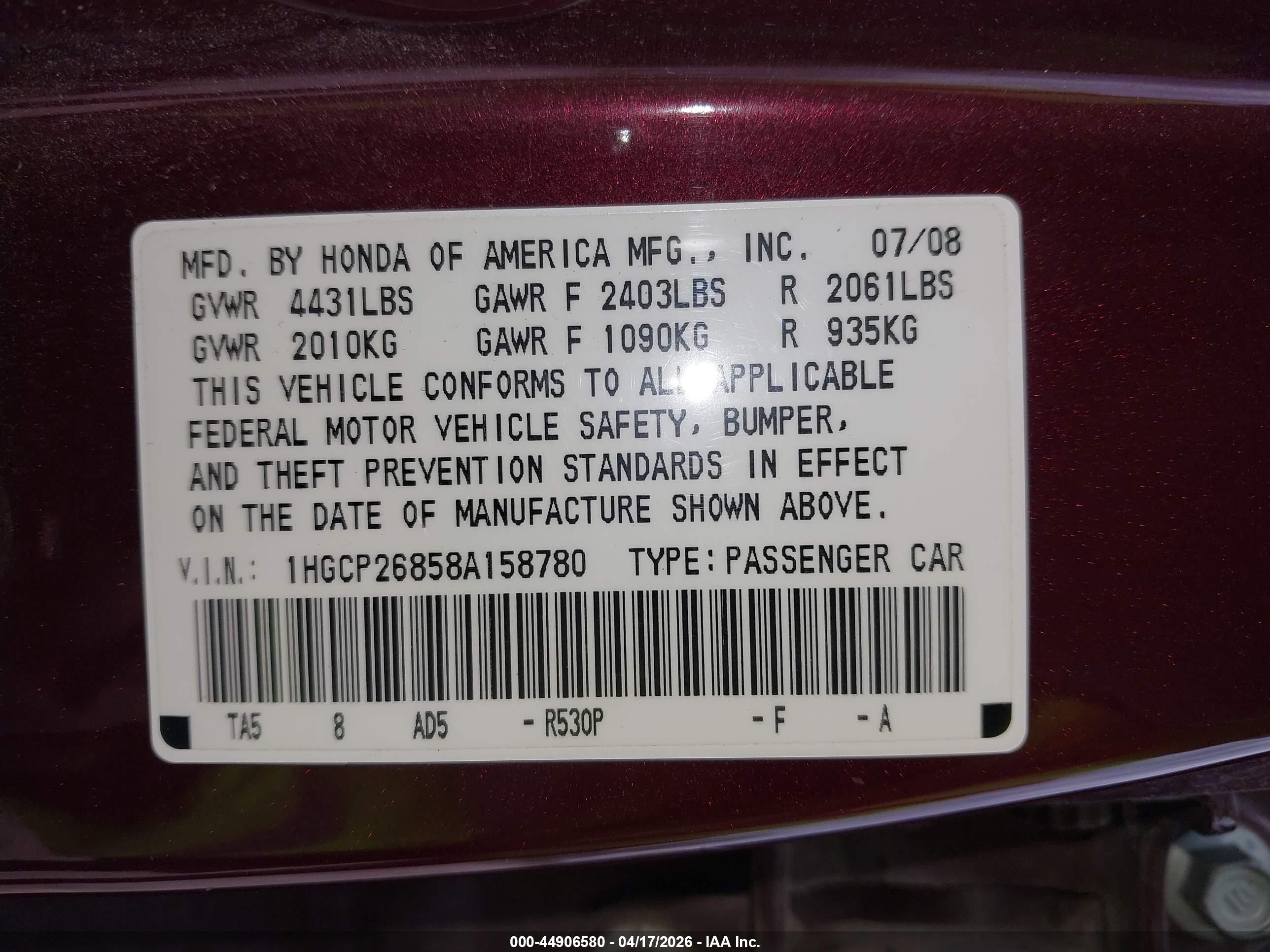 HONDA ACCORD image 9