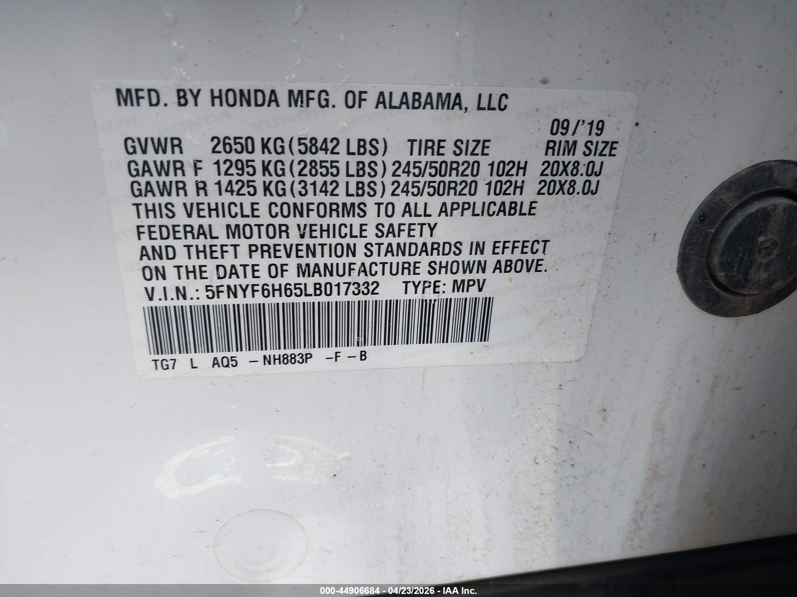 HONDA PILOT image 9