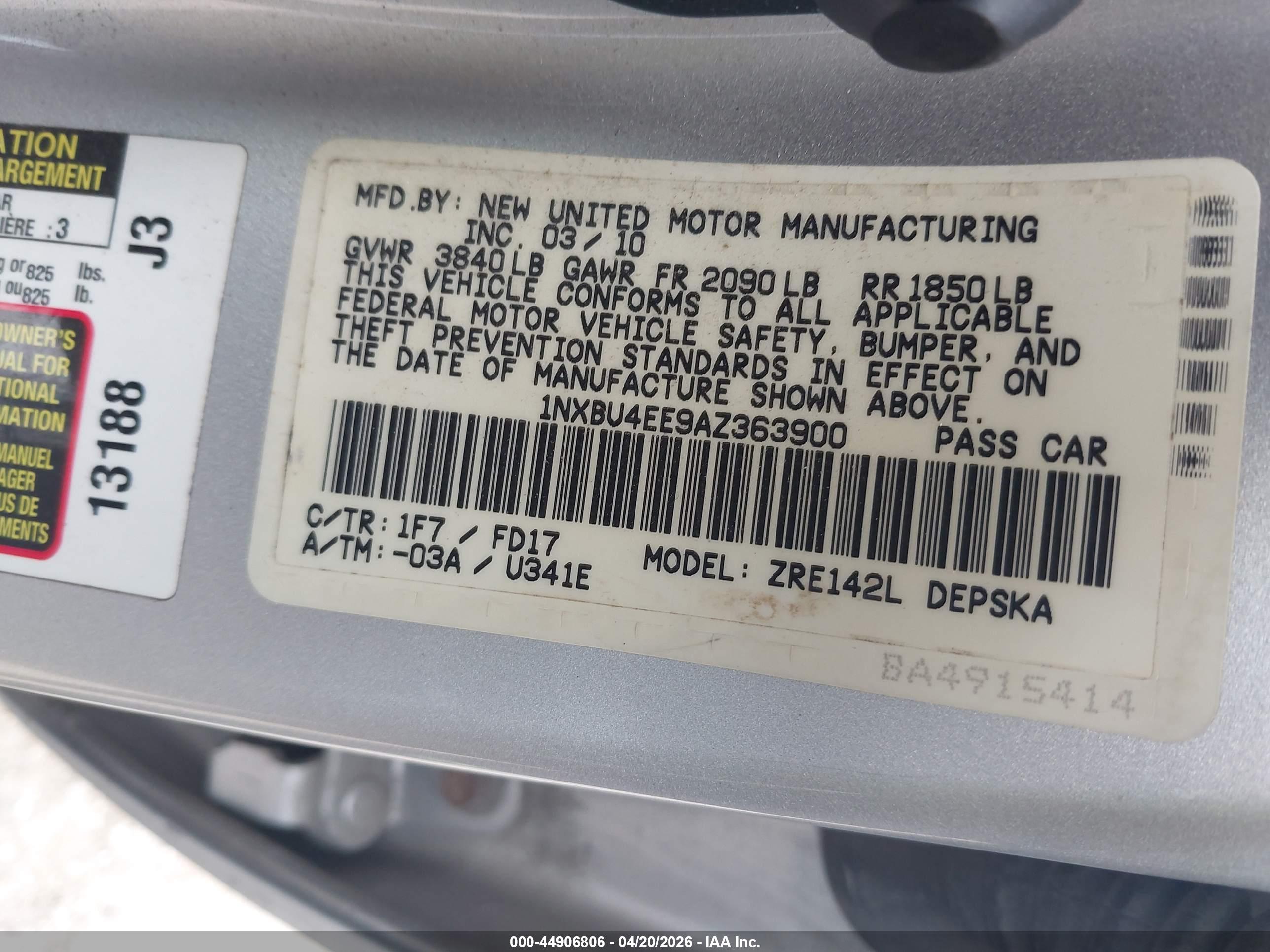 TOYOTA COROLLA image 9