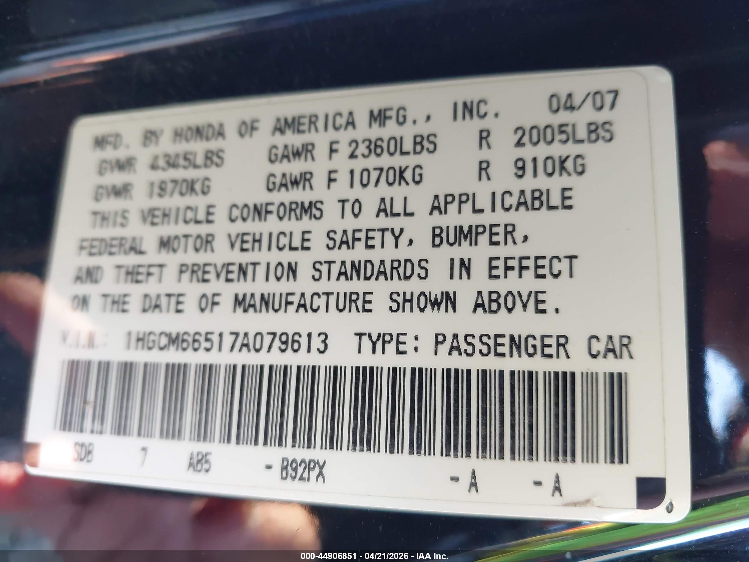 HONDA ACCORD image 9