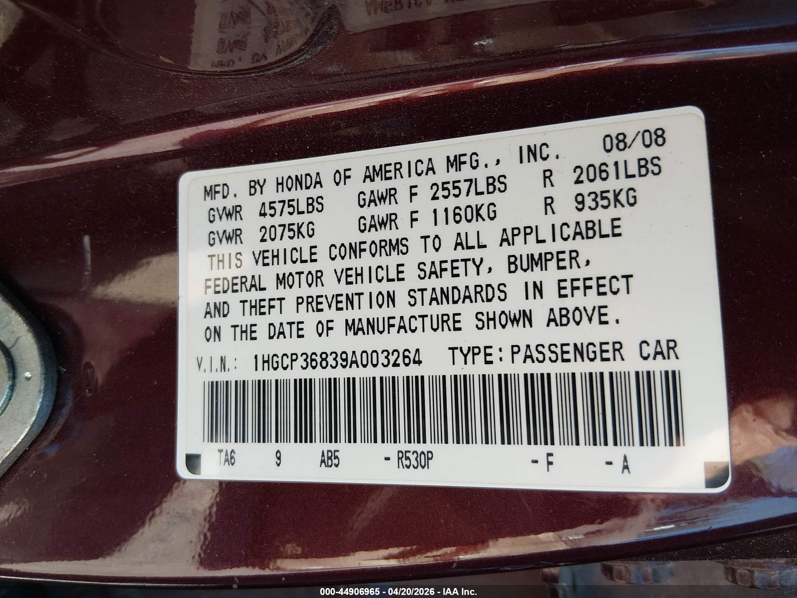 HONDA ACCORD image 9