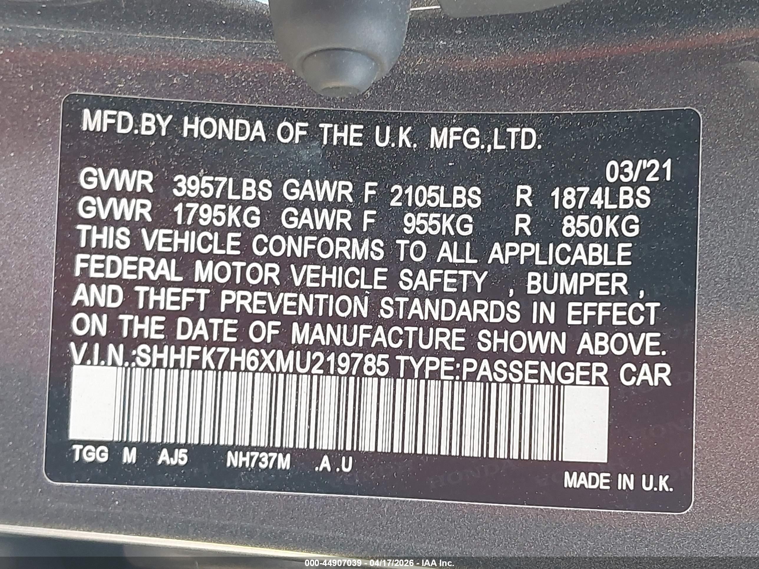 HONDA CIVIC image 9