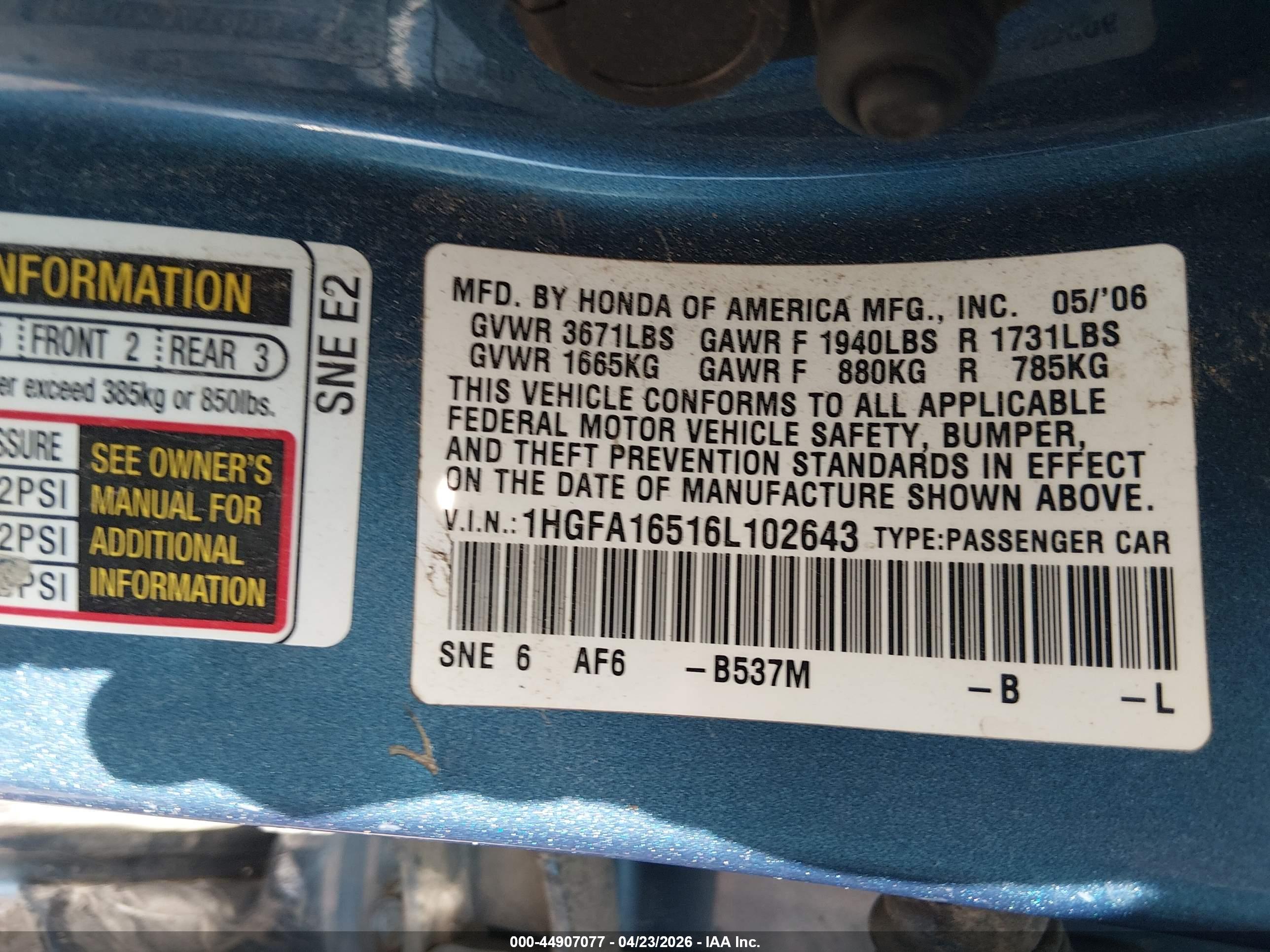 HONDA CIVIC image 9