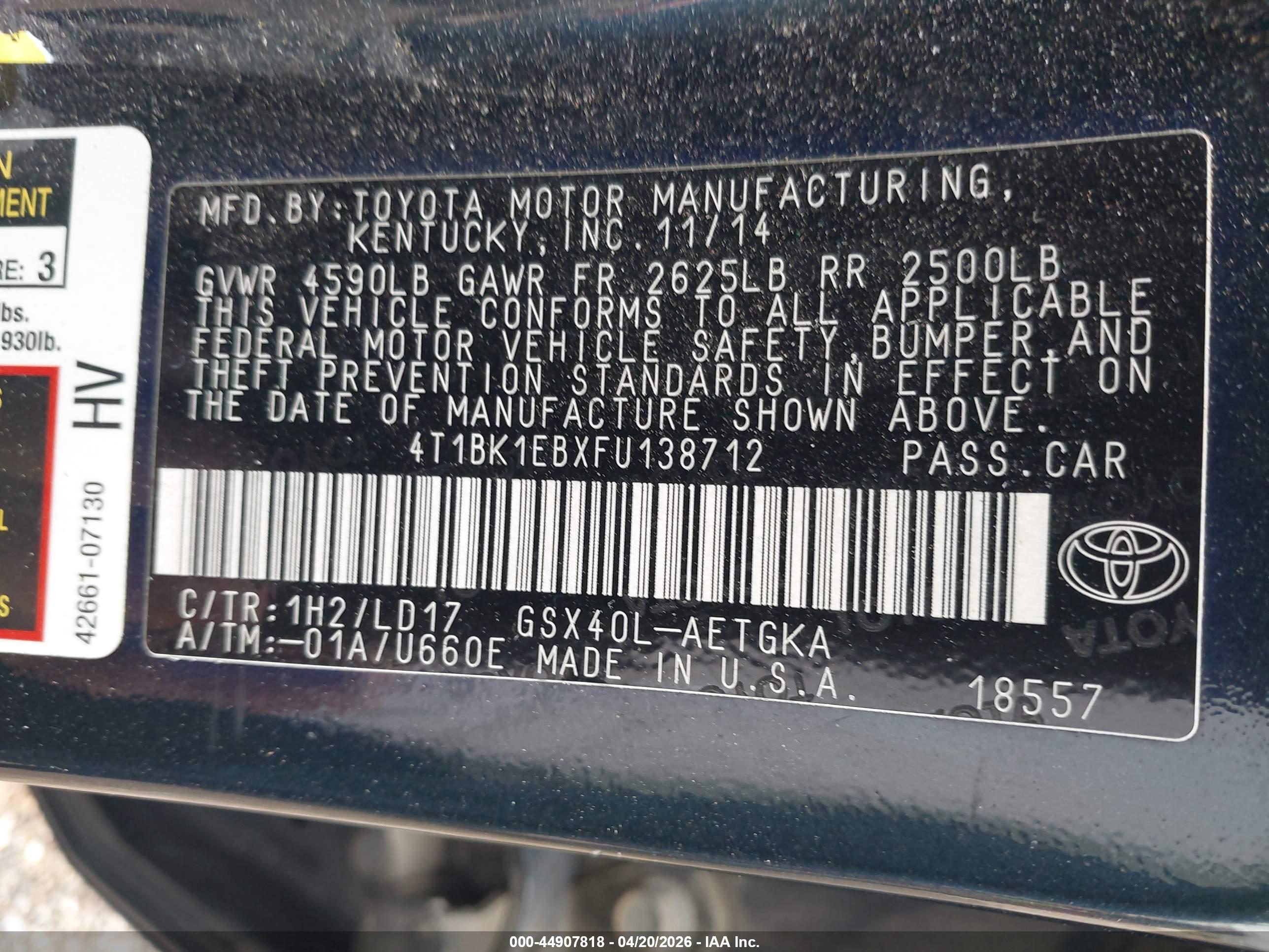 TOYOTA AVALON image 9