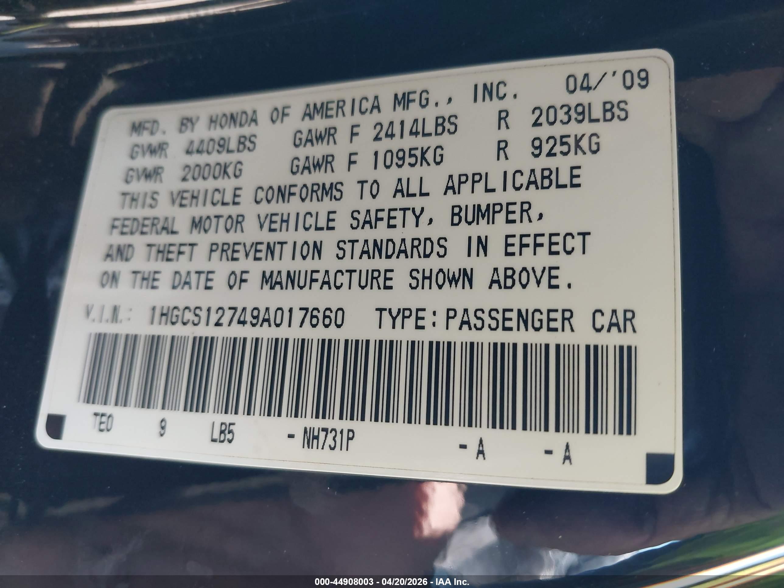 HONDA ACCORD image 9