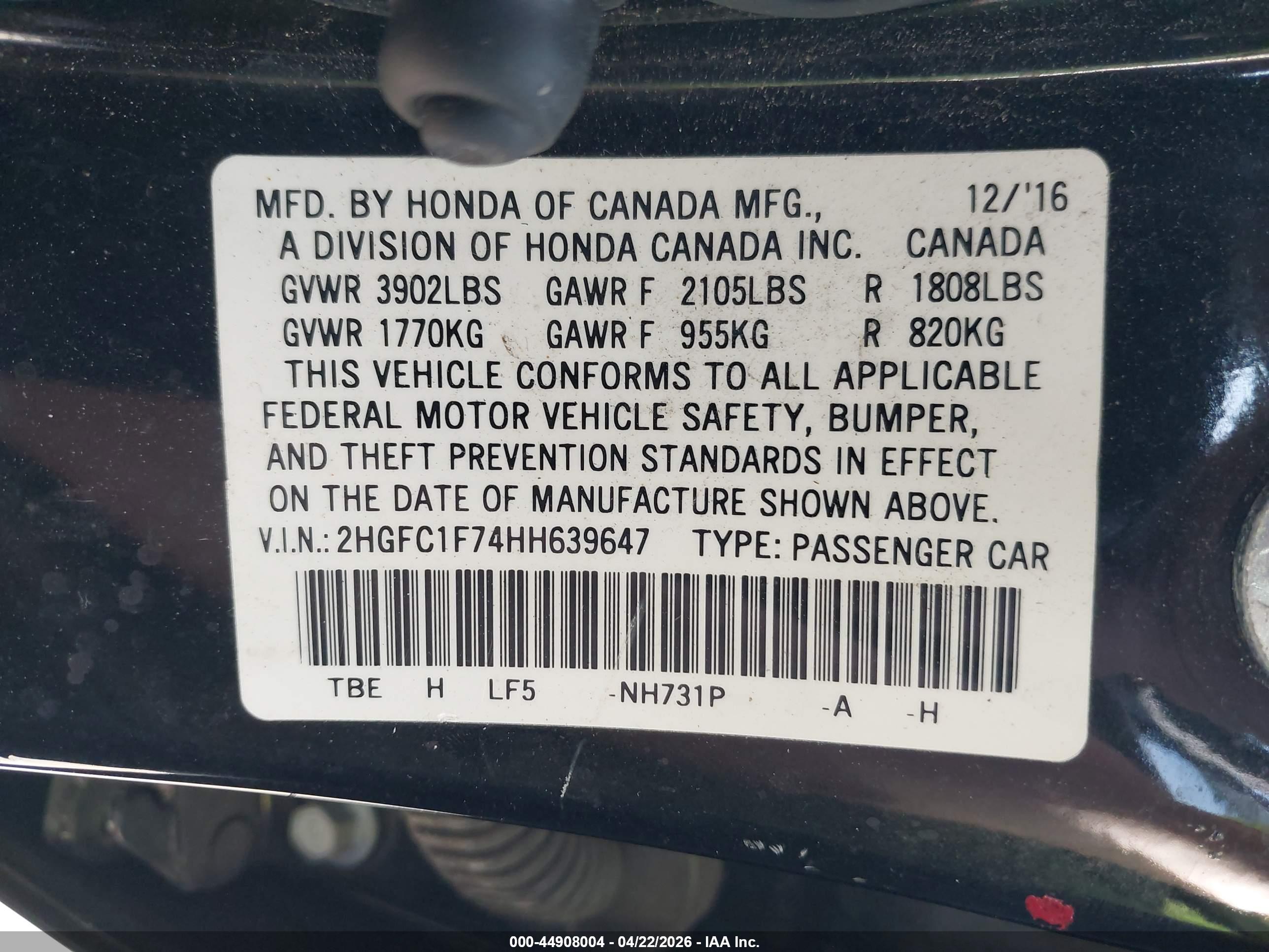 HONDA CIVIC image 9