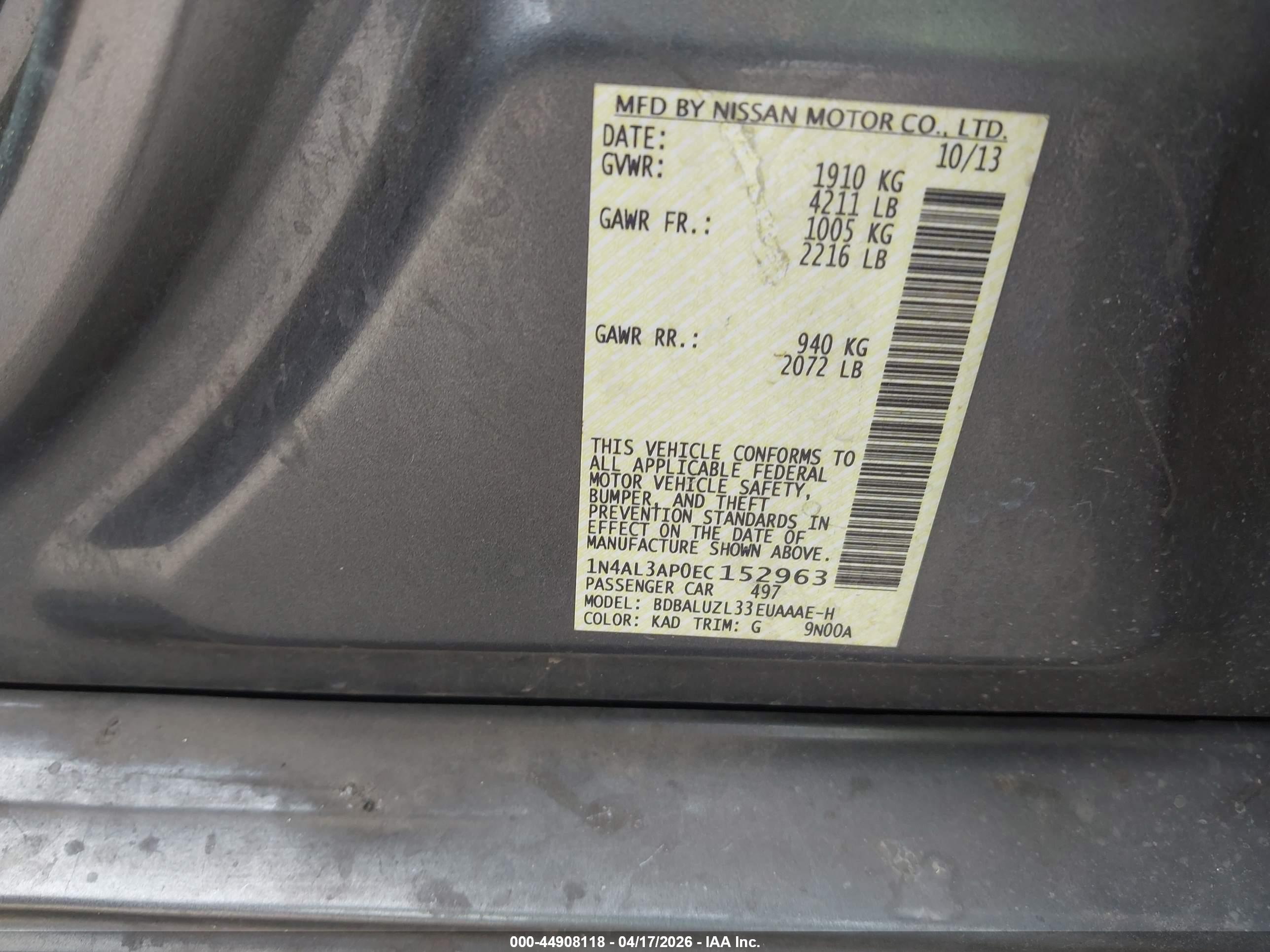 NISSAN ALTIMA image 9