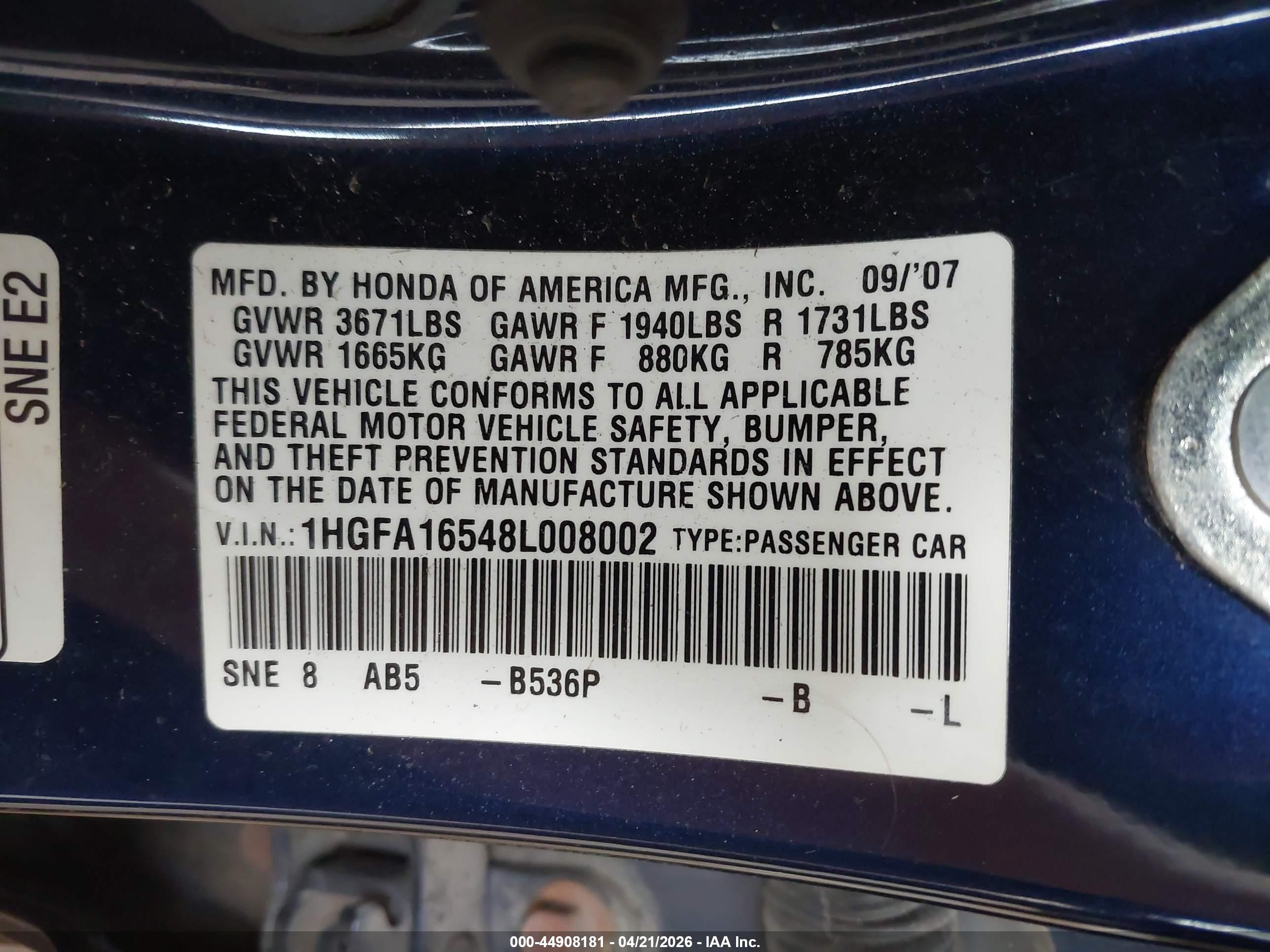 HONDA CIVIC image 9