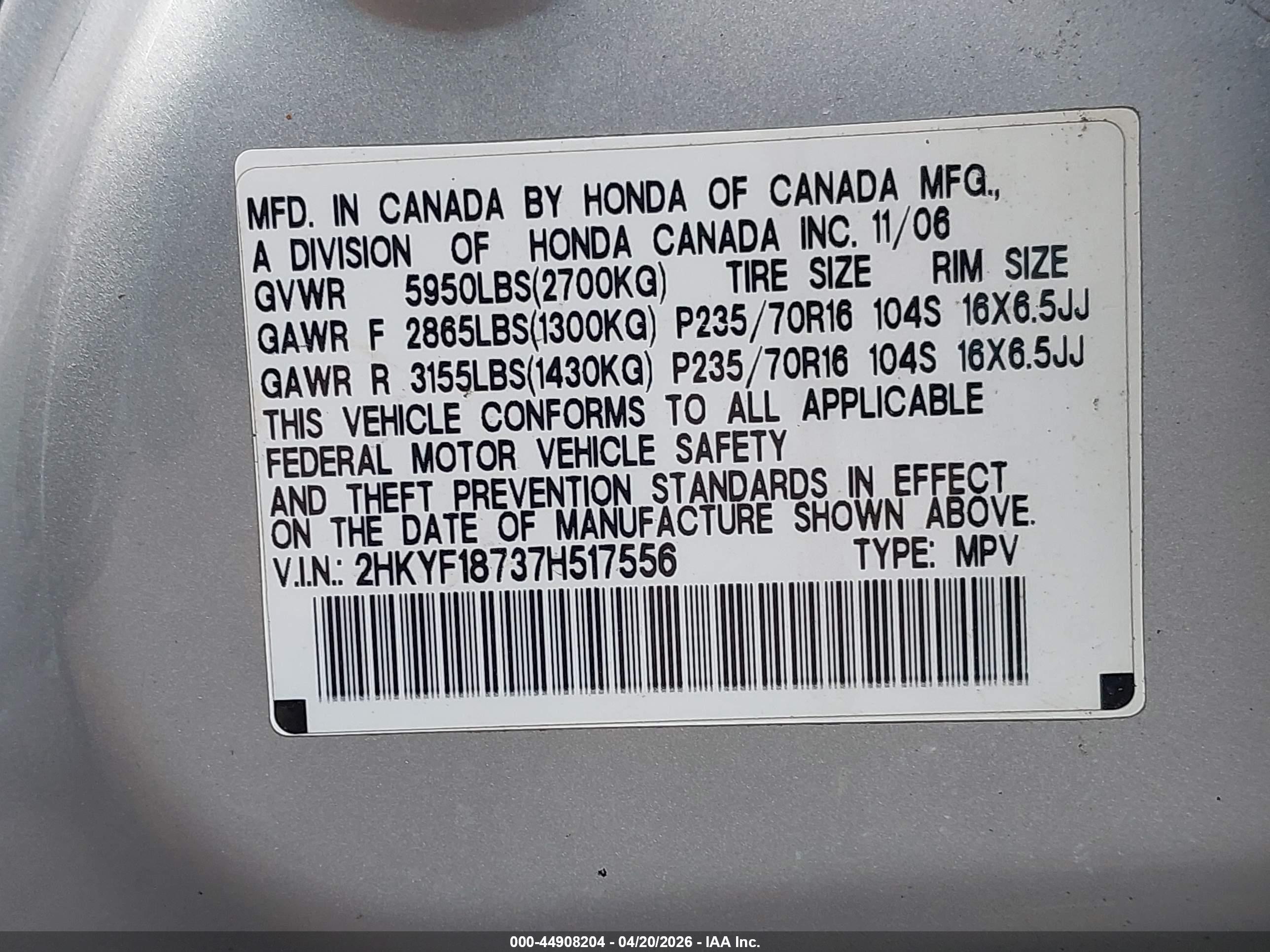 HONDA PILOT image 9