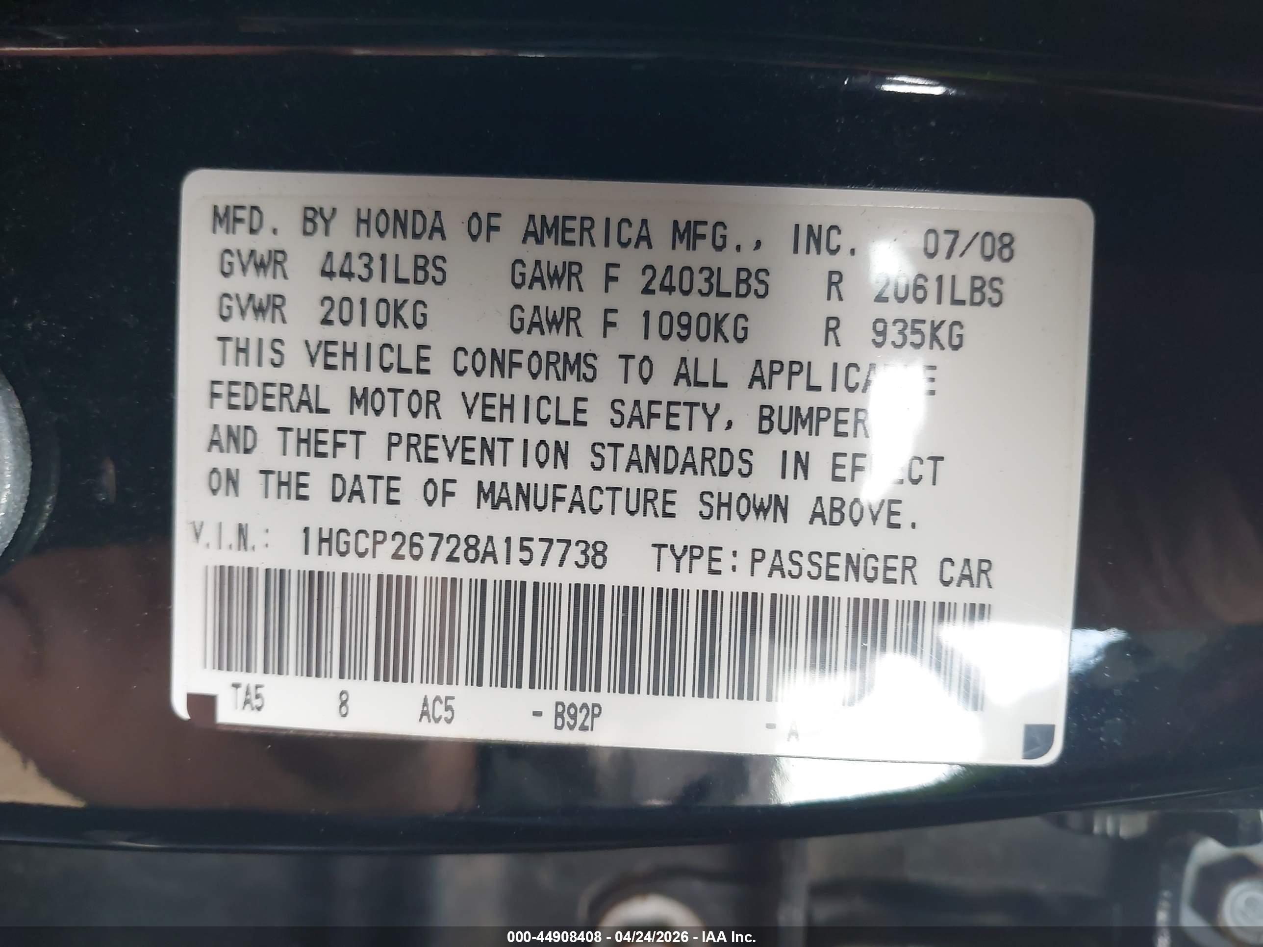 HONDA ACCORD image 9