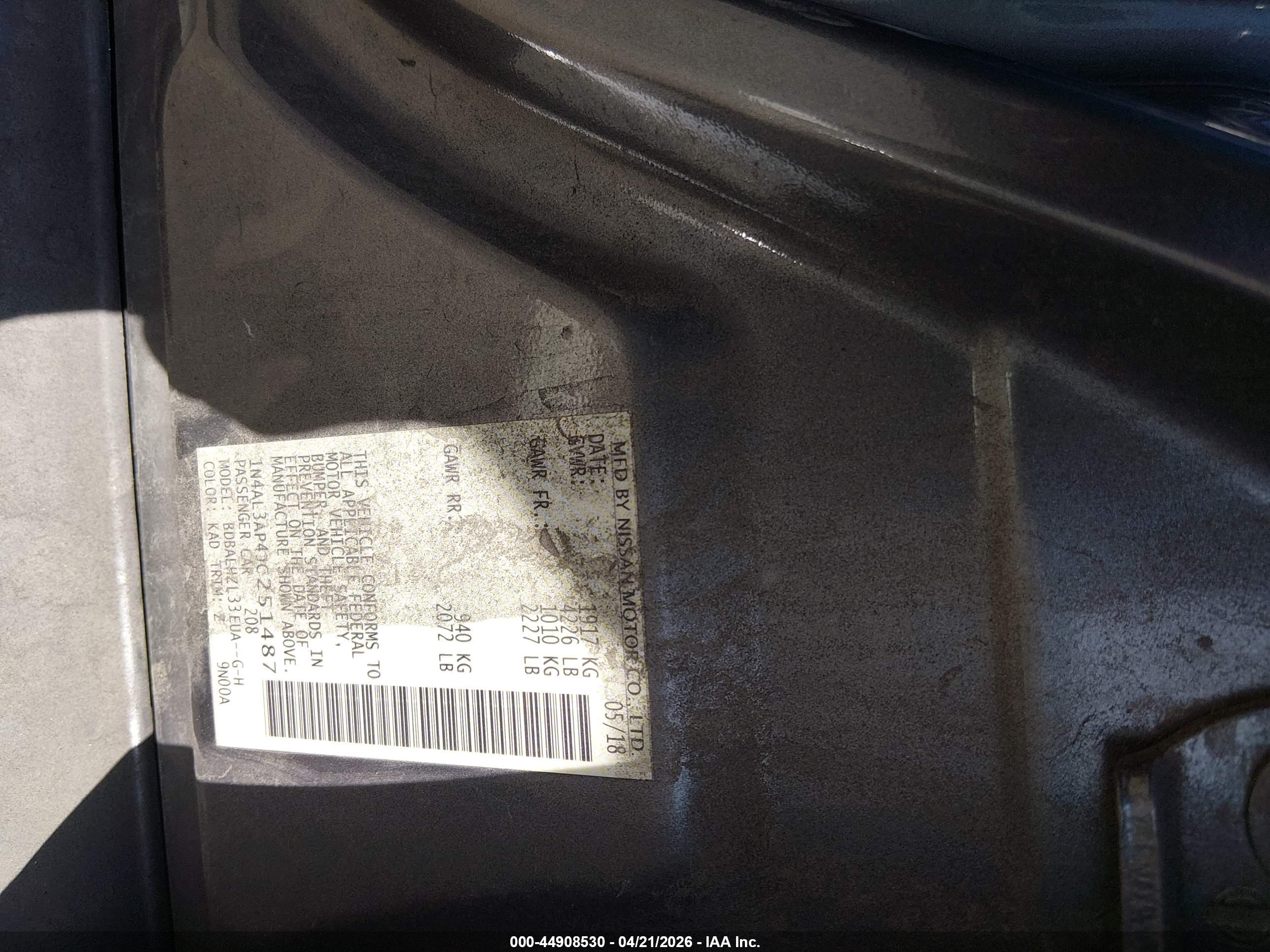 NISSAN ALTIMA image 9