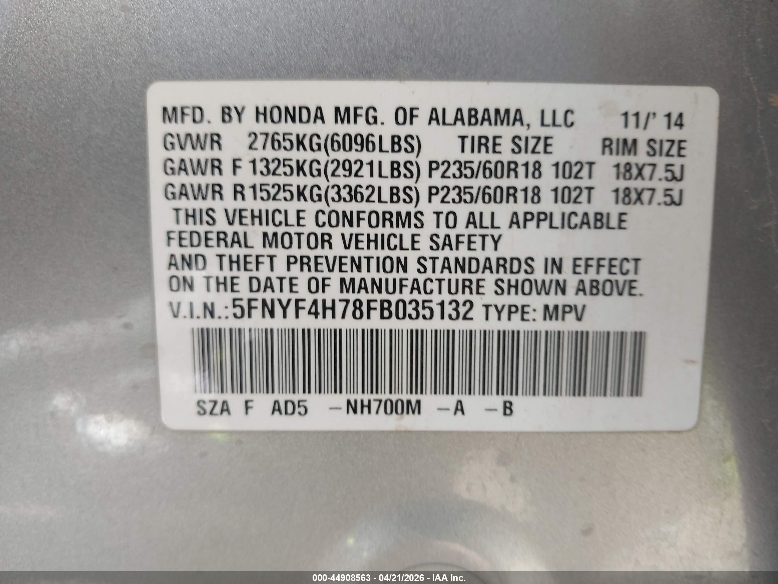 HONDA PILOT image 9