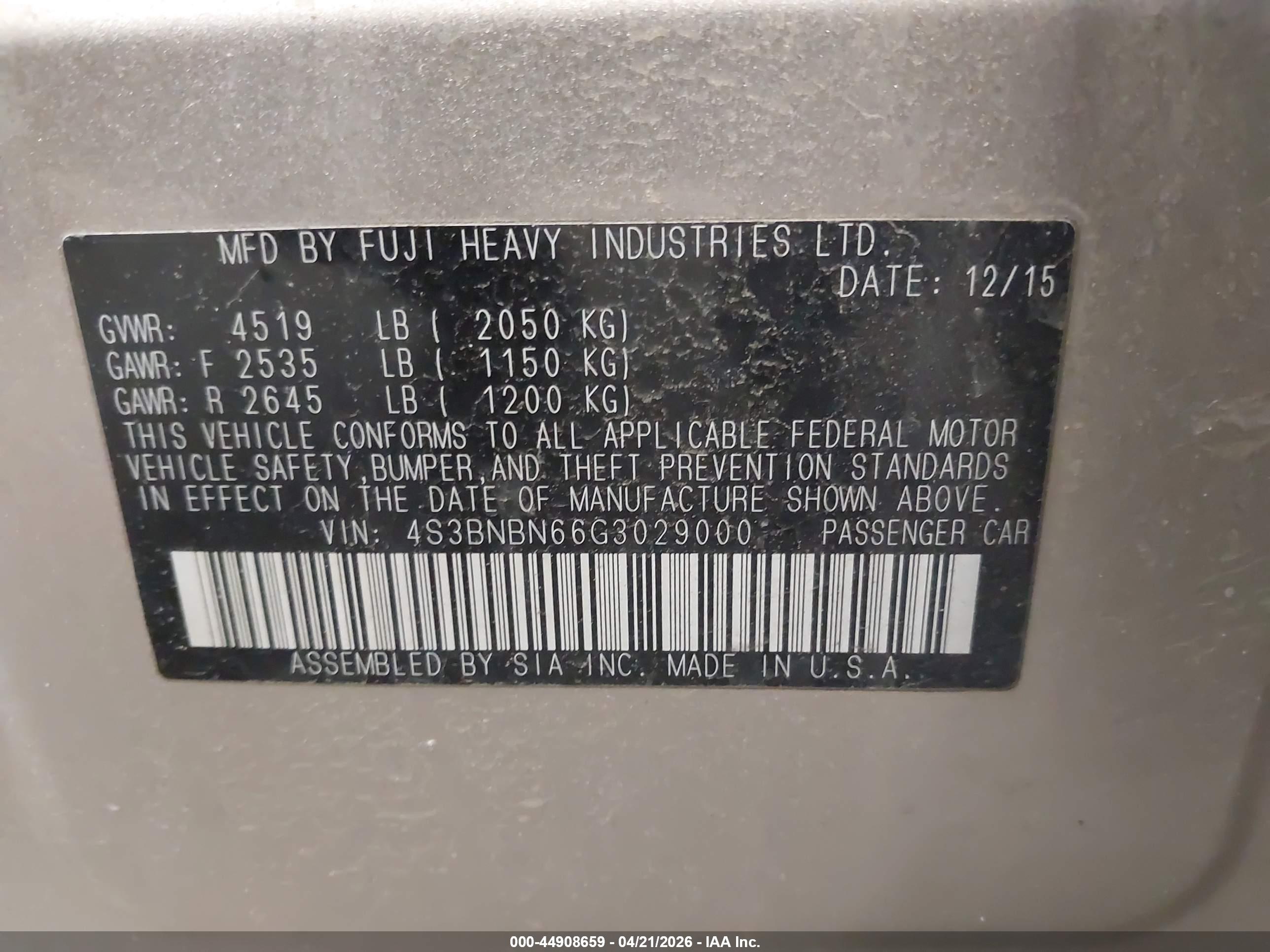 SUBARU LEGACY image 9
